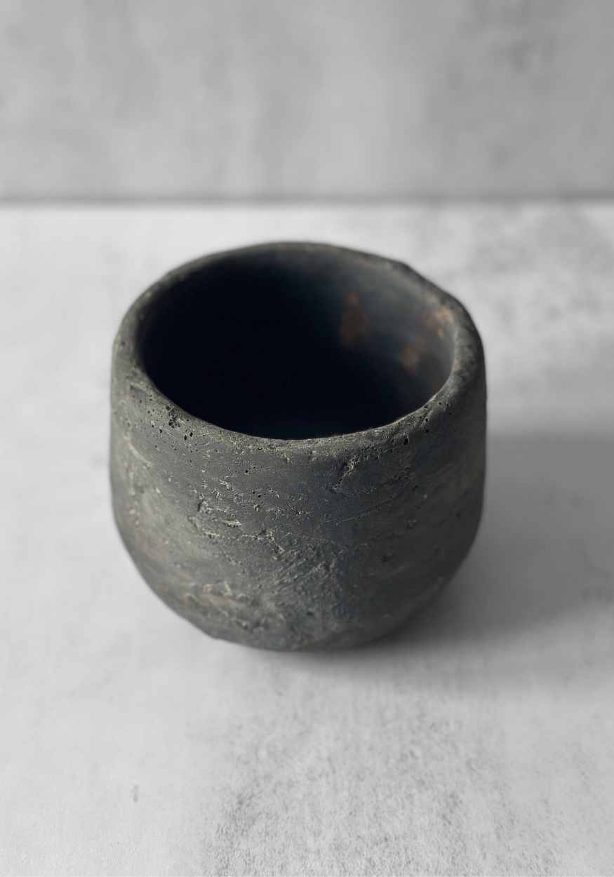 Small Grey Rustic Cement Pot
