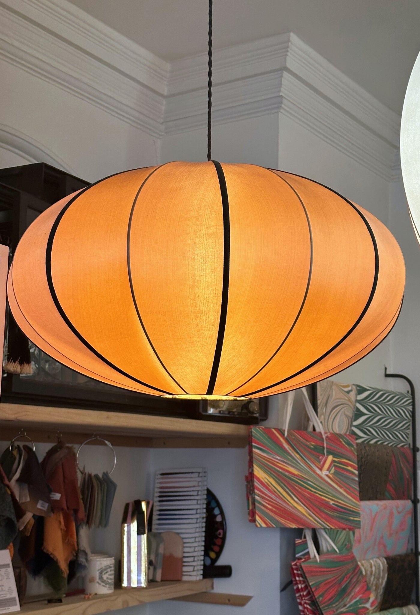 Pumpkin Silk Lampshade