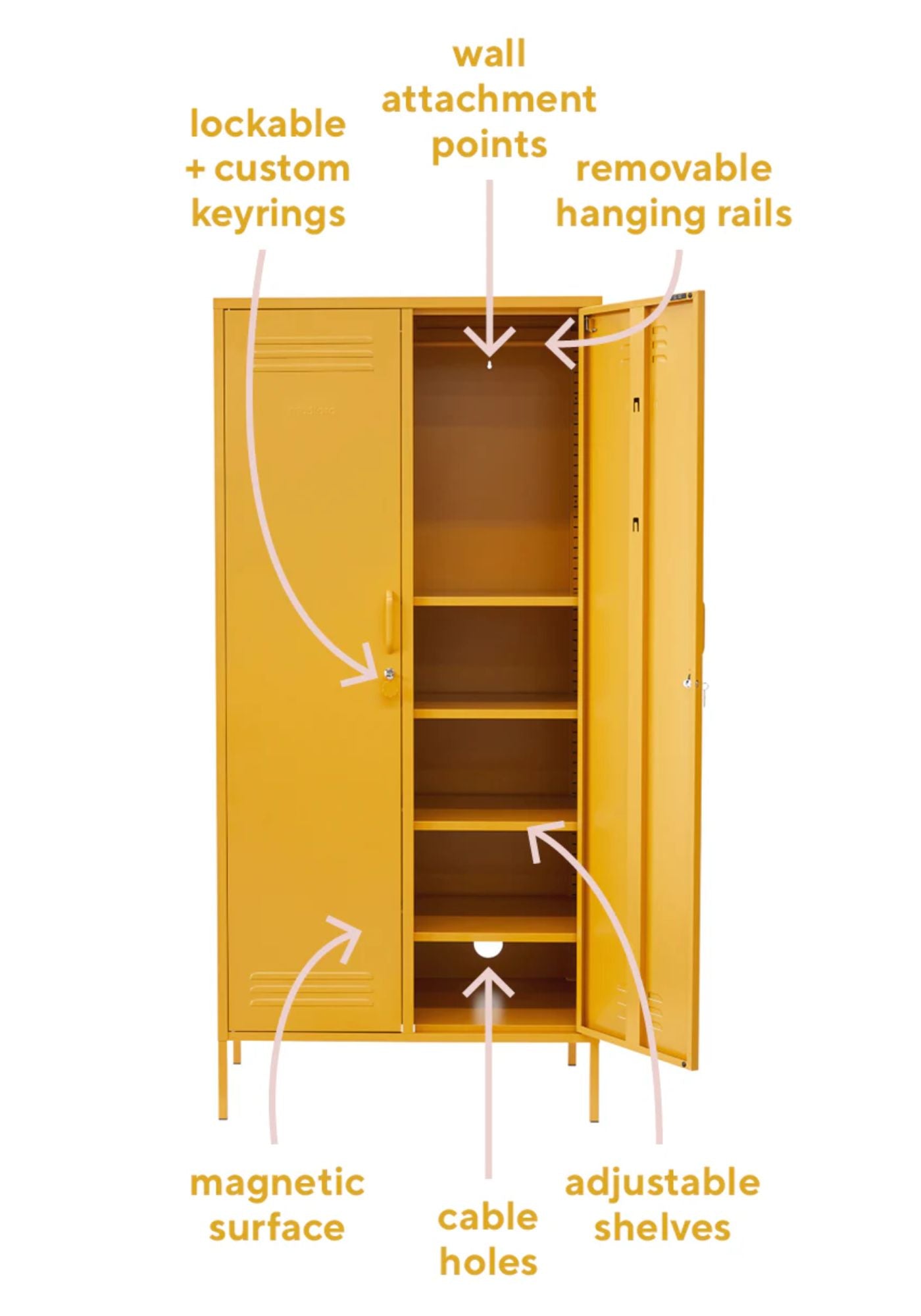 The Mustard Yellow Twinny Locker - by Mustard Made