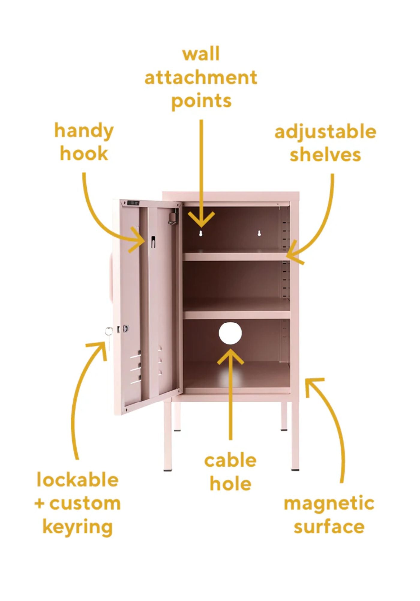 The Blush Pink Shorty Locker - by Mustard Made