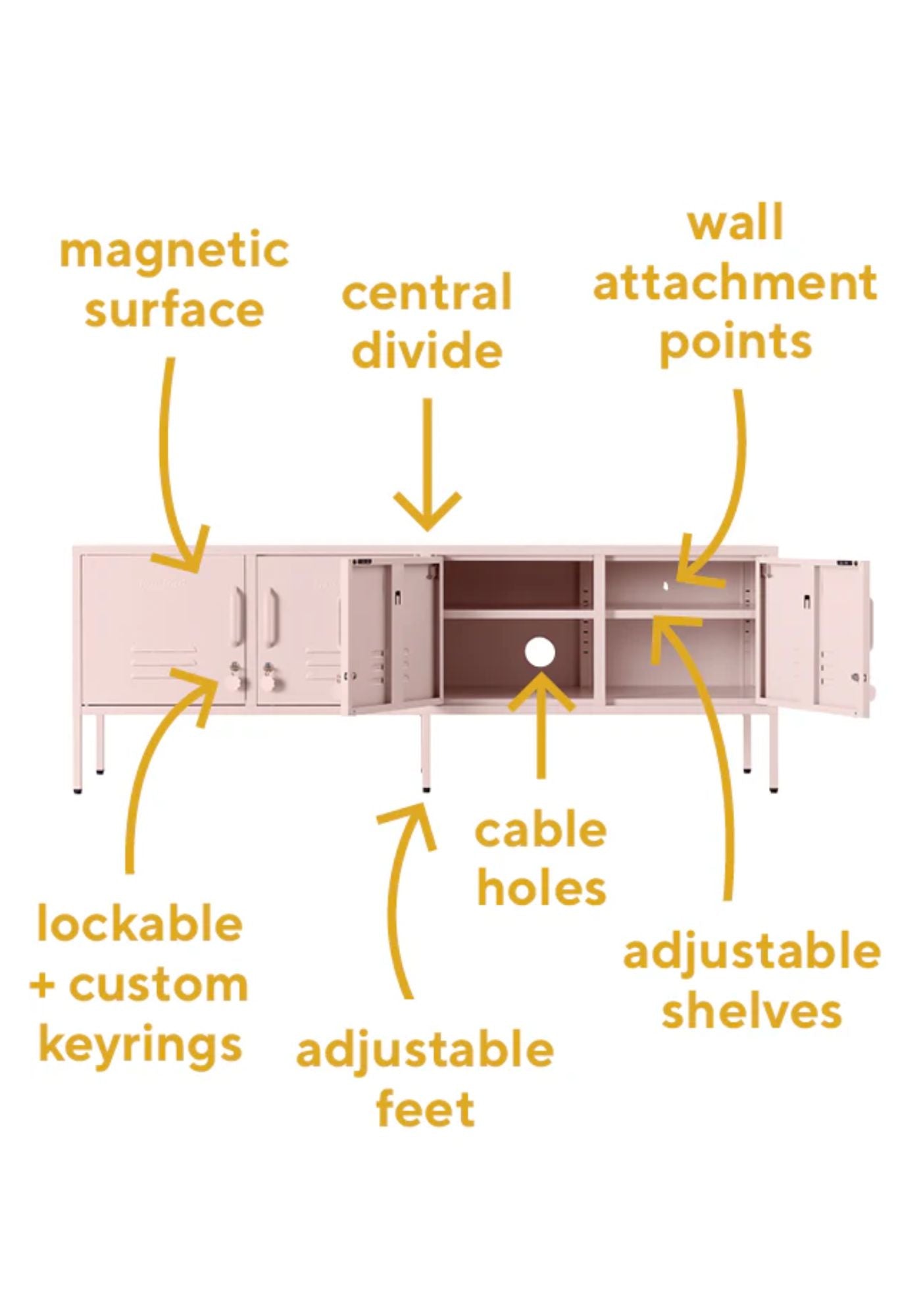 The Blush Pink Standard Locker - by Mustard Made