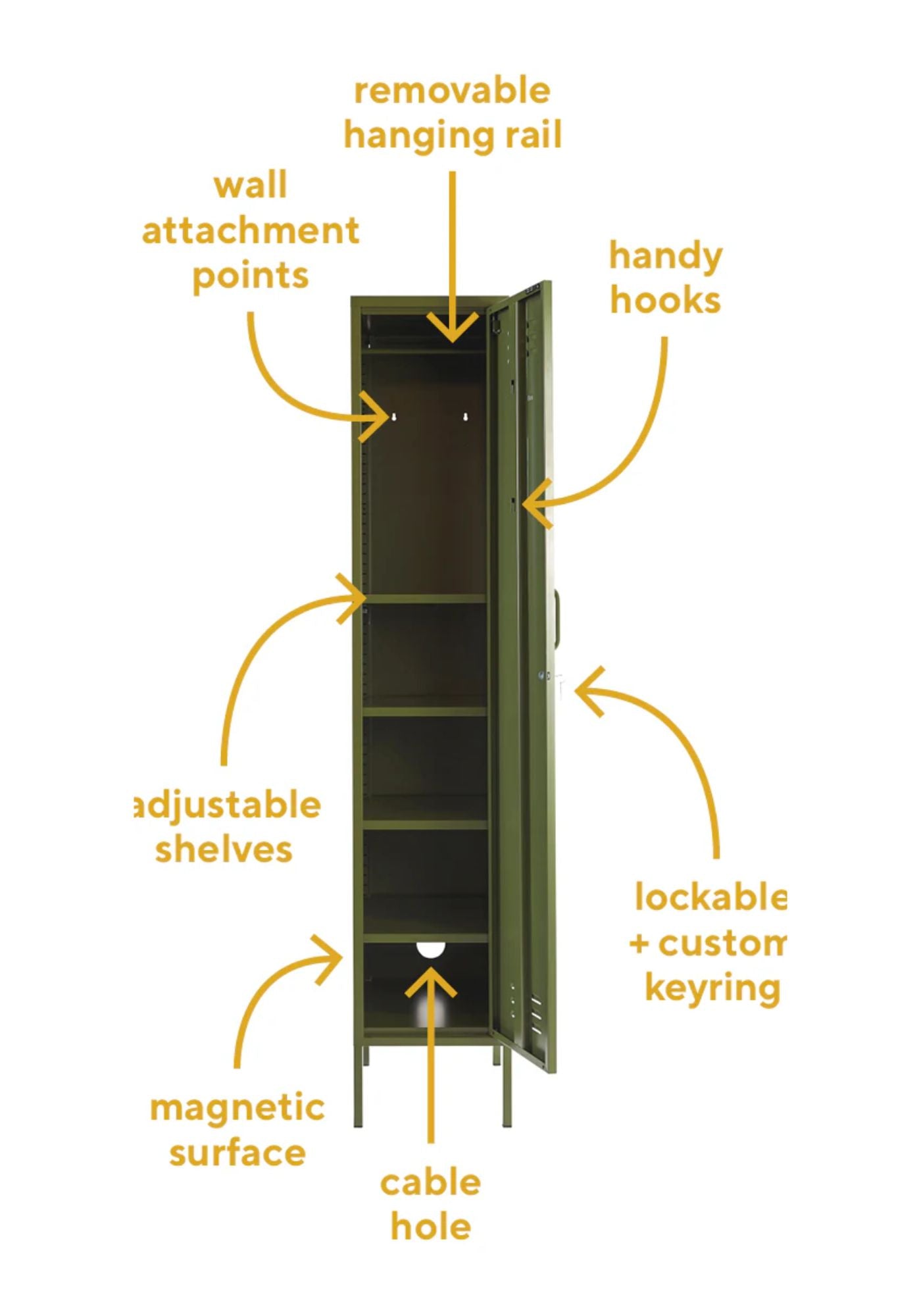 The Olive Green Skinny Locker - by Mustard Made