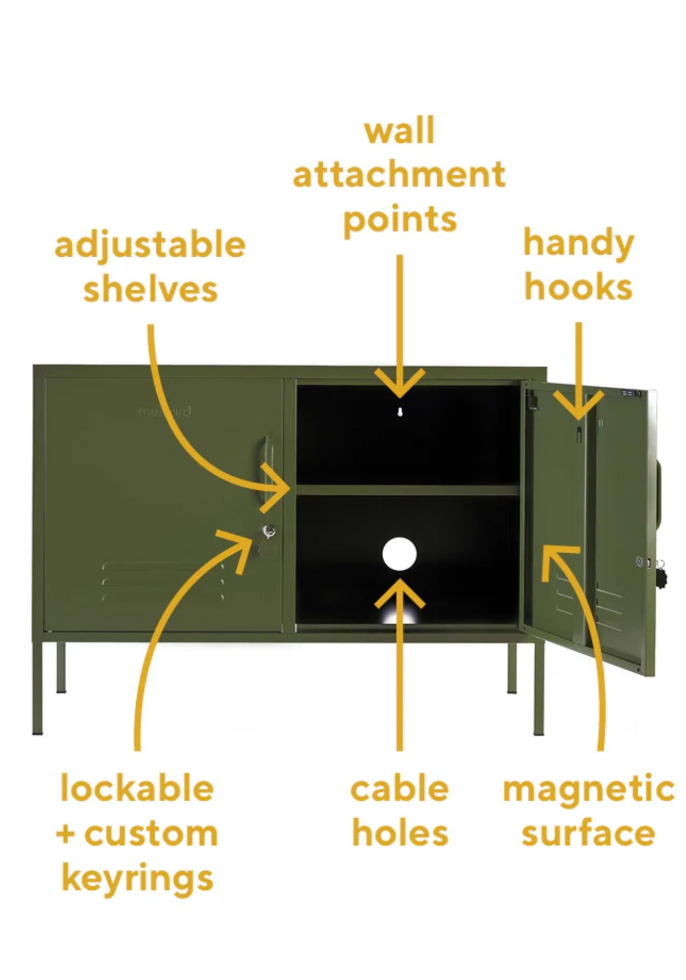 The Olive Green Lowdown Locker - by Mustard Made