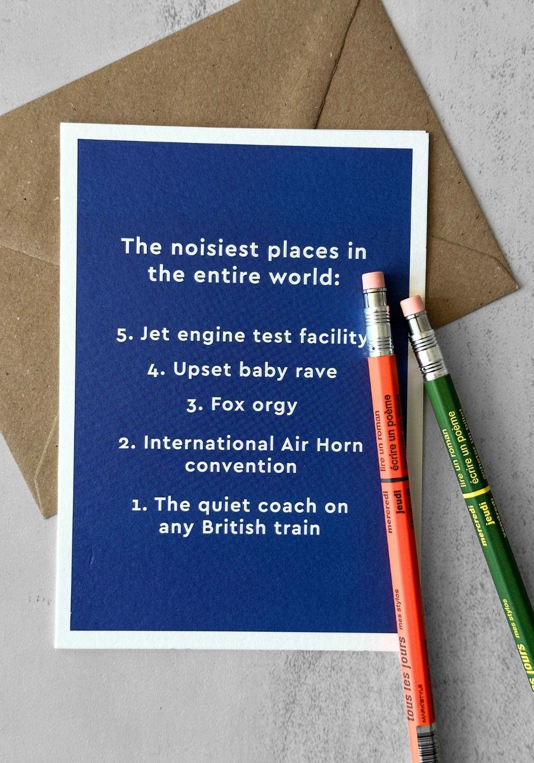 Noisy Places Greetings Card