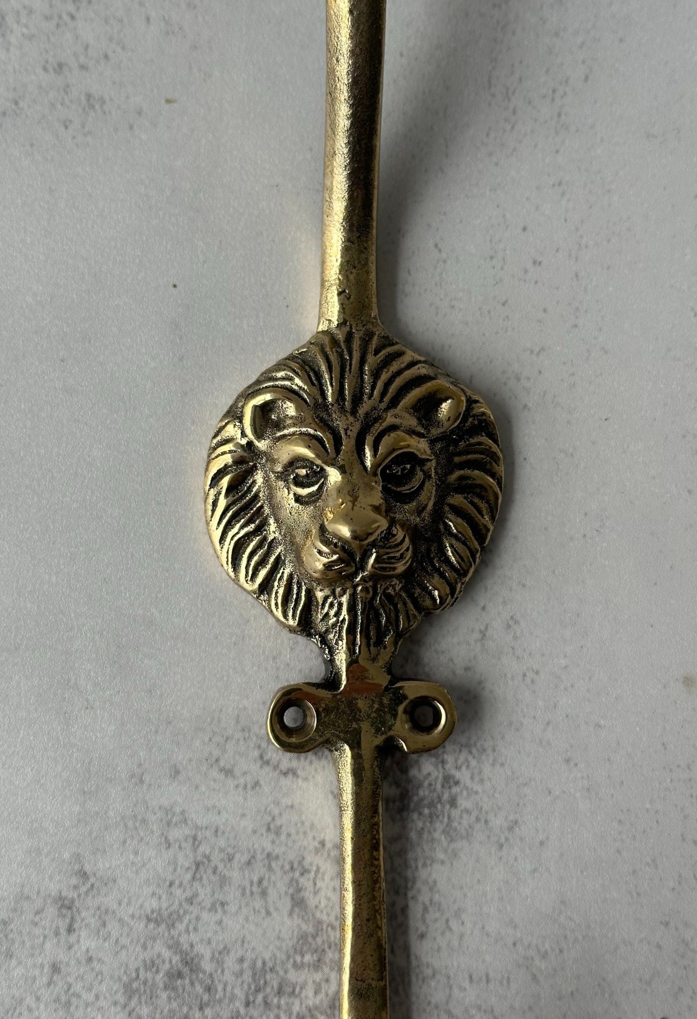 Crochet en laiton en forme de lion