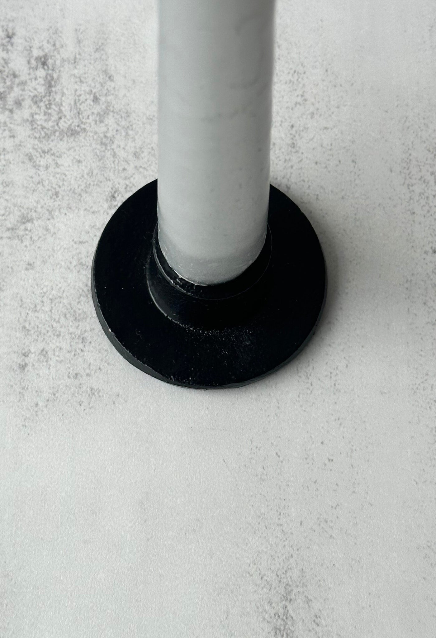 Short Black Metal Taper Candle Holder