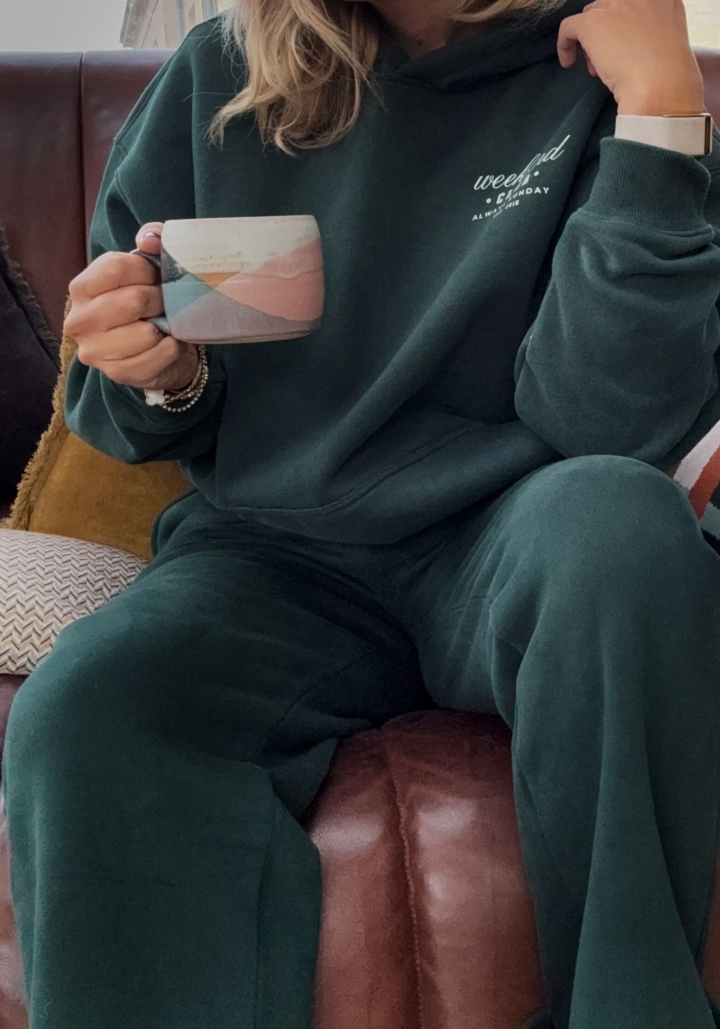 Heritage Green Weekend Club Hooded Sweater