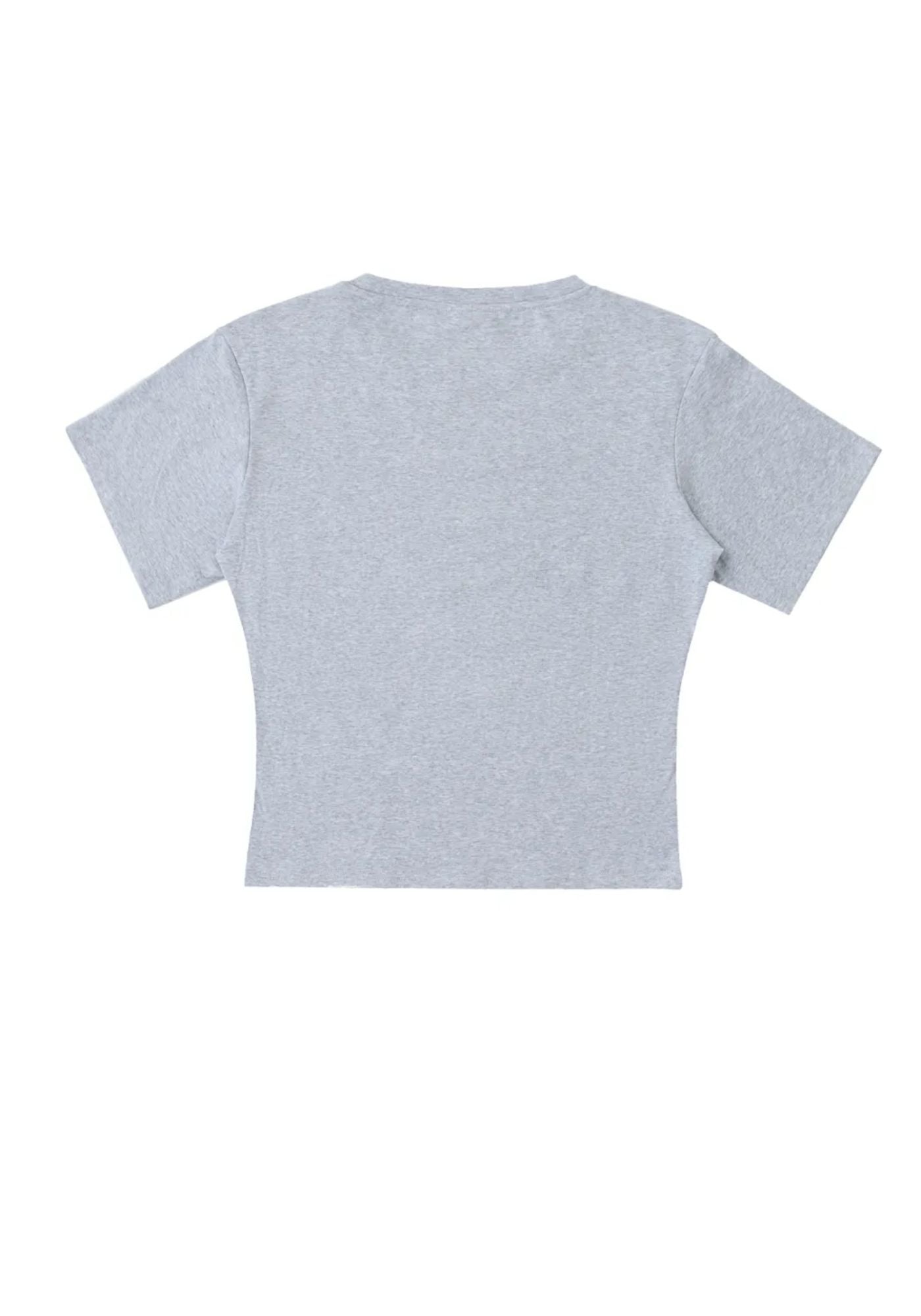 The Weekend Club Grey Marl Fitted Tee