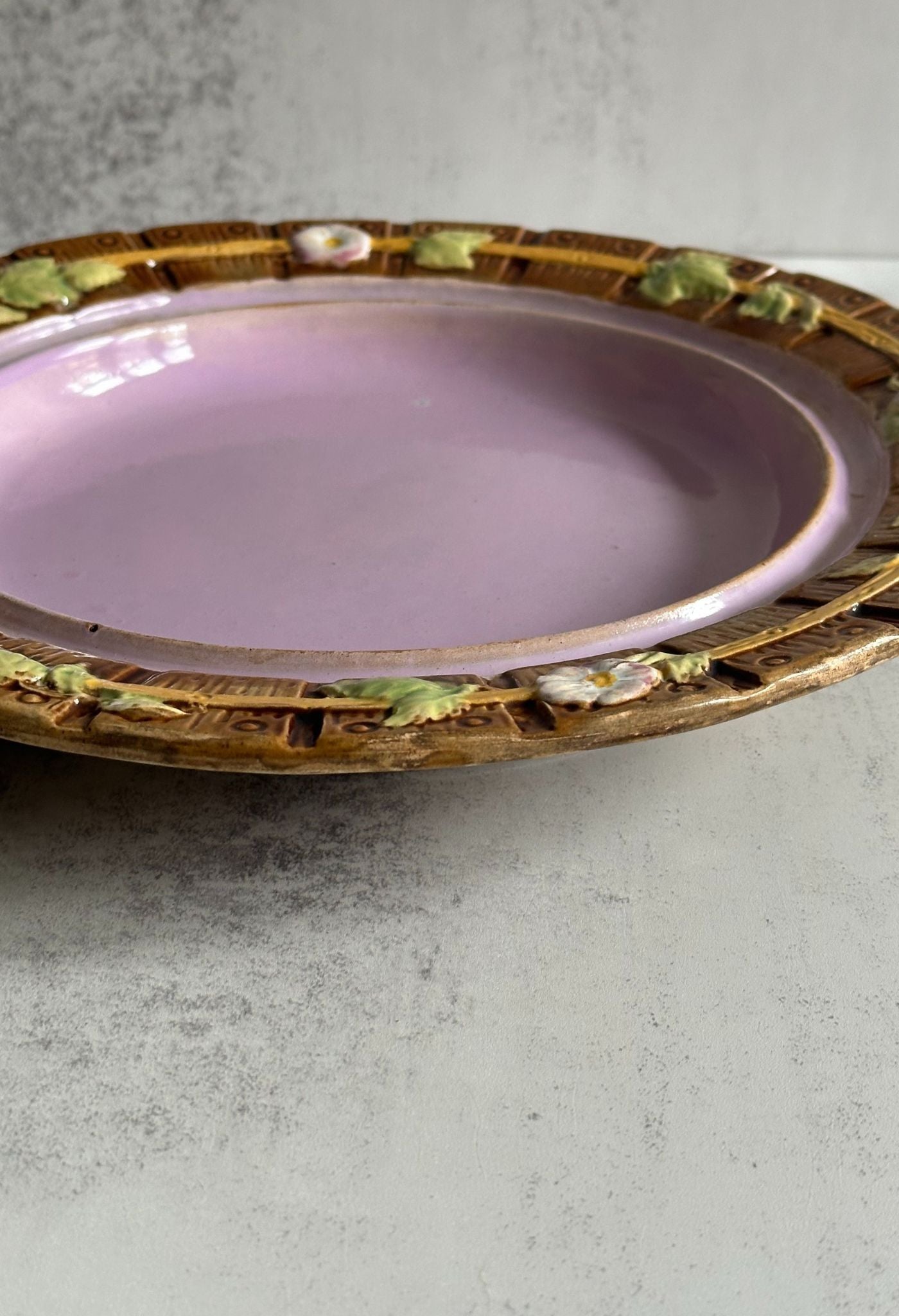 Lilac Flower Basket Serving Bowl