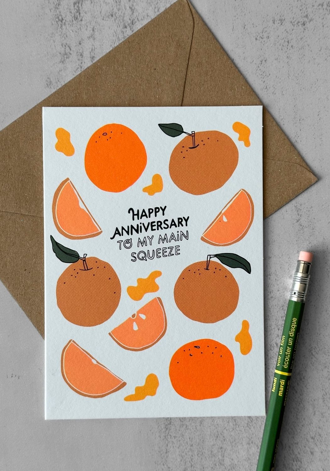 Main Squeeze Greetings Card