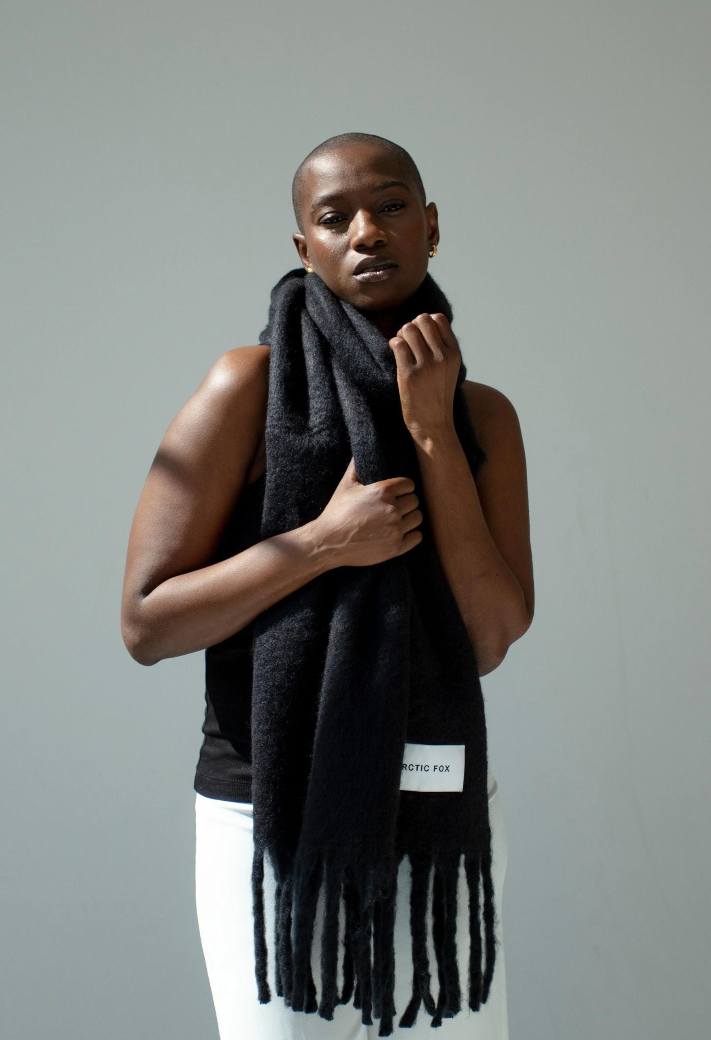 Washed Black Scarf by Arctic Fox