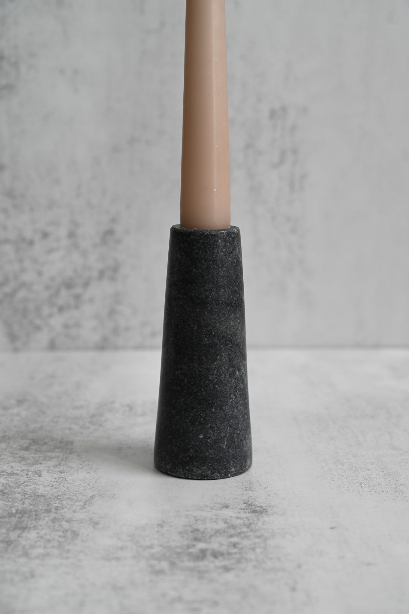 Black Marble Conical Candle Holders