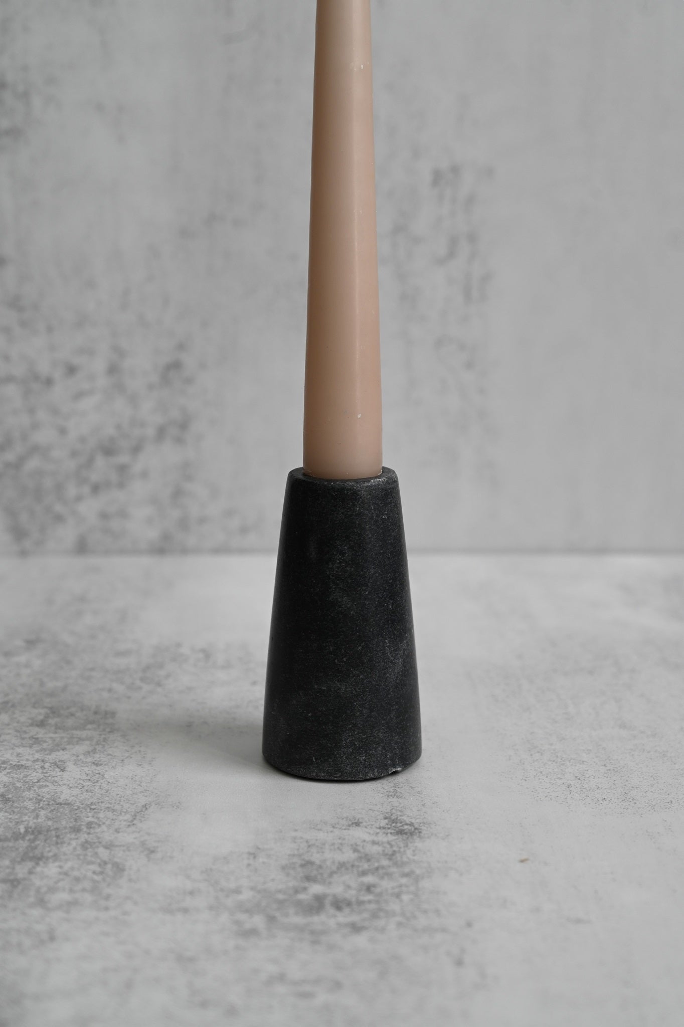Black Marble Conical Candle Holders