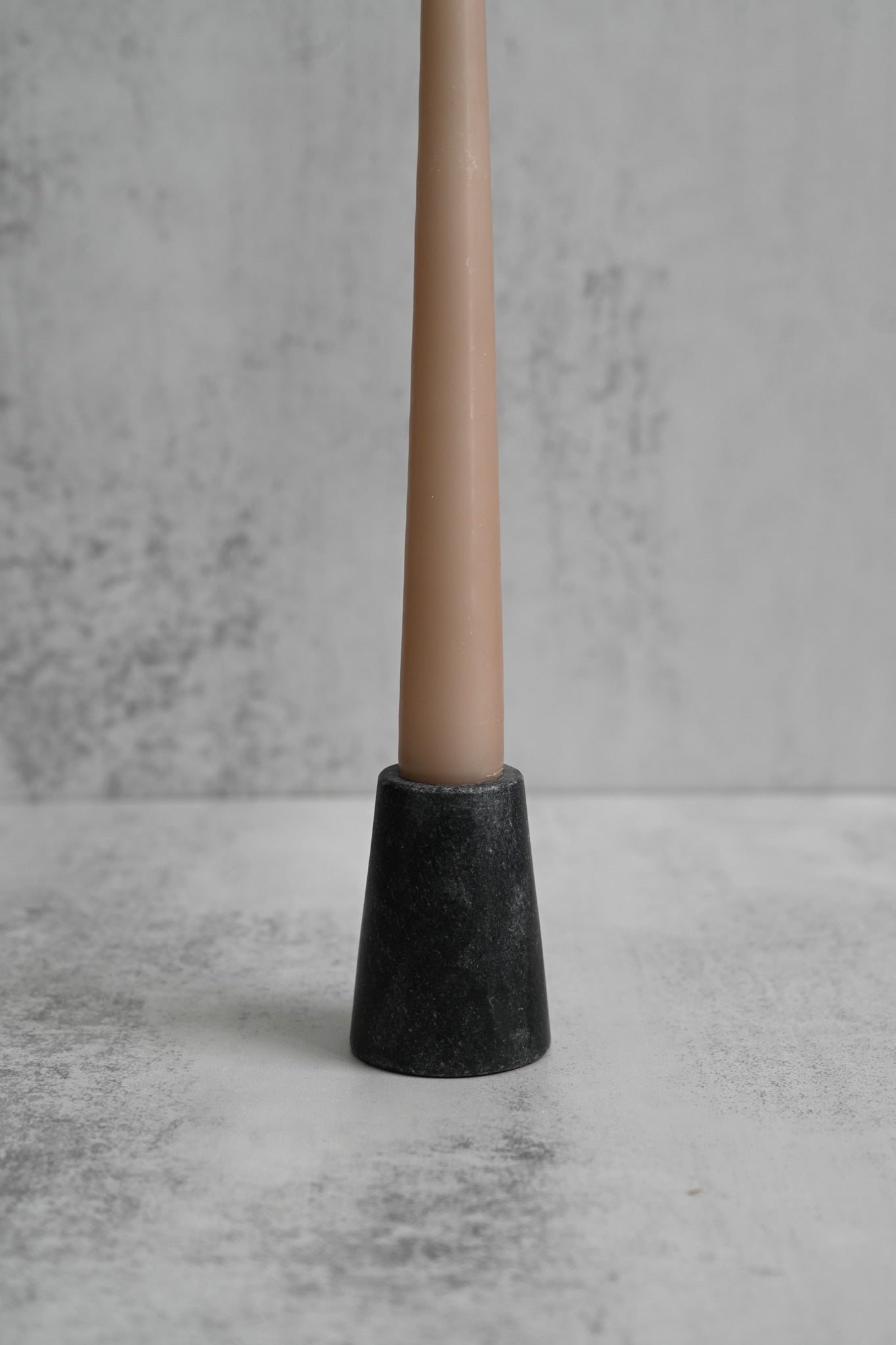 Black Marble Conical Candle Holders