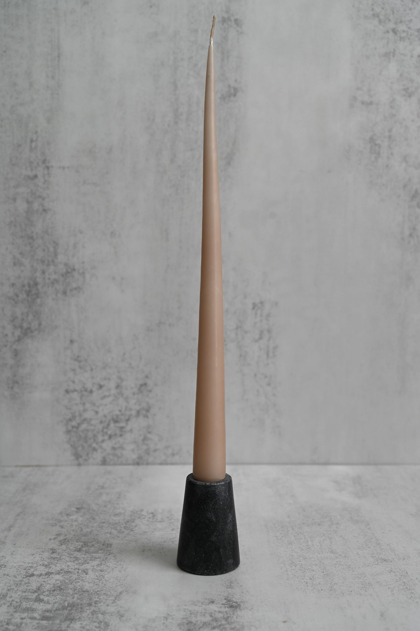 Black Marble Conical Candle Holders