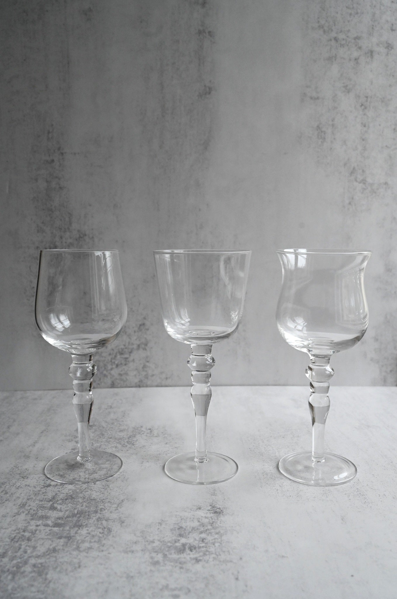 Set of Six Art Nouveau Wine Glasses