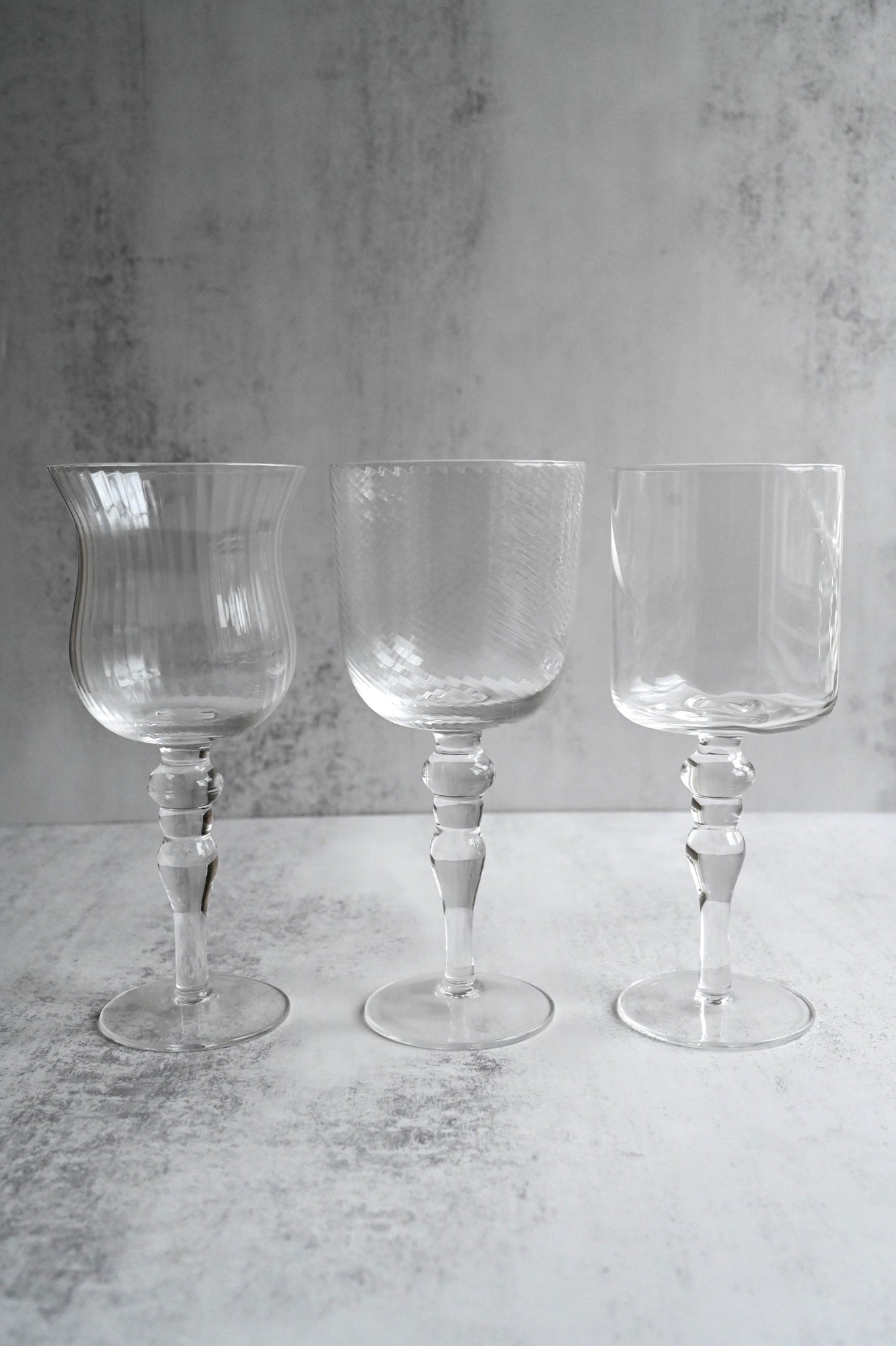 Set of Six Art Nouveau Wine Goblets