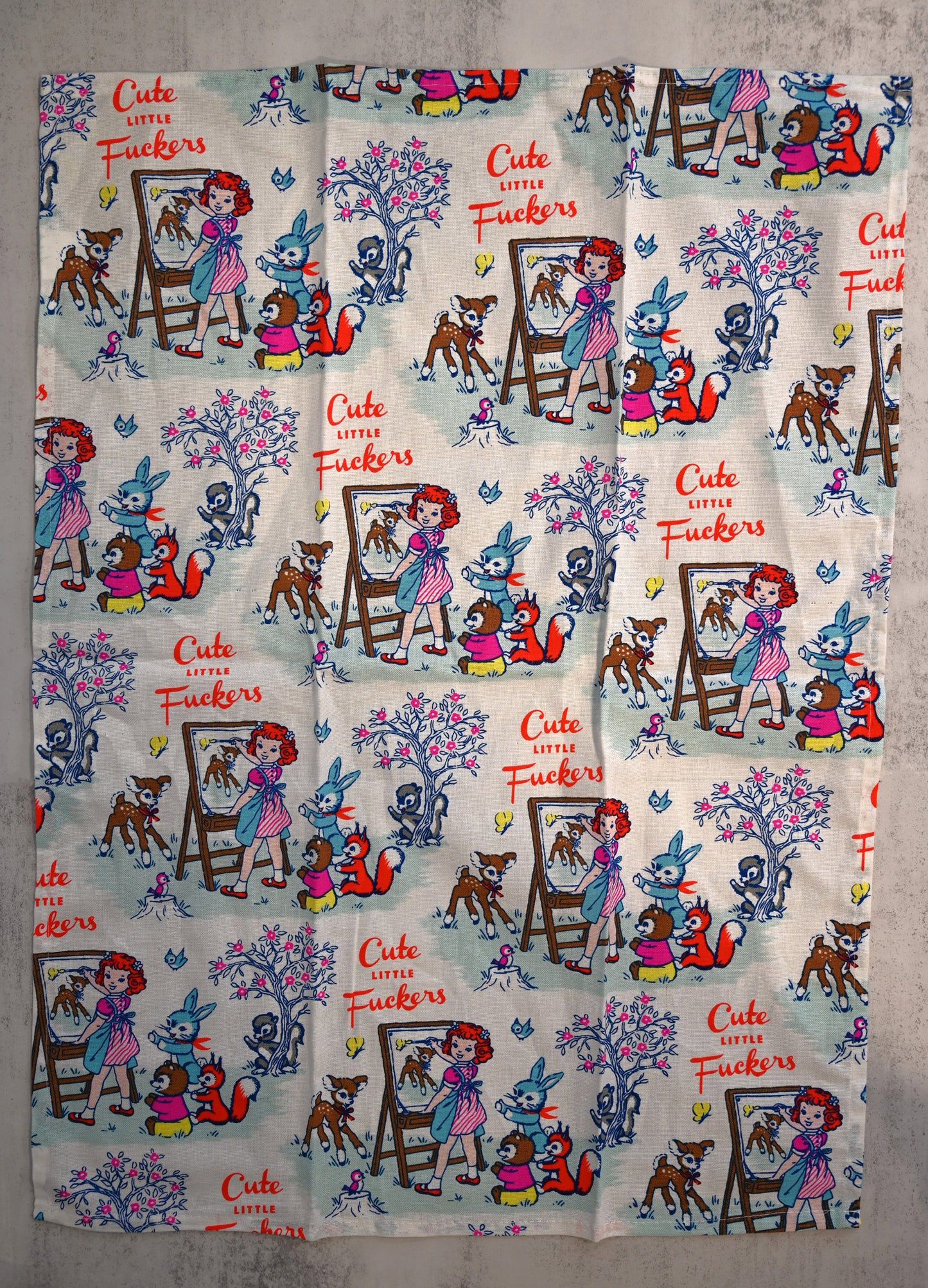 Cute Little F*ckers Tea Towel