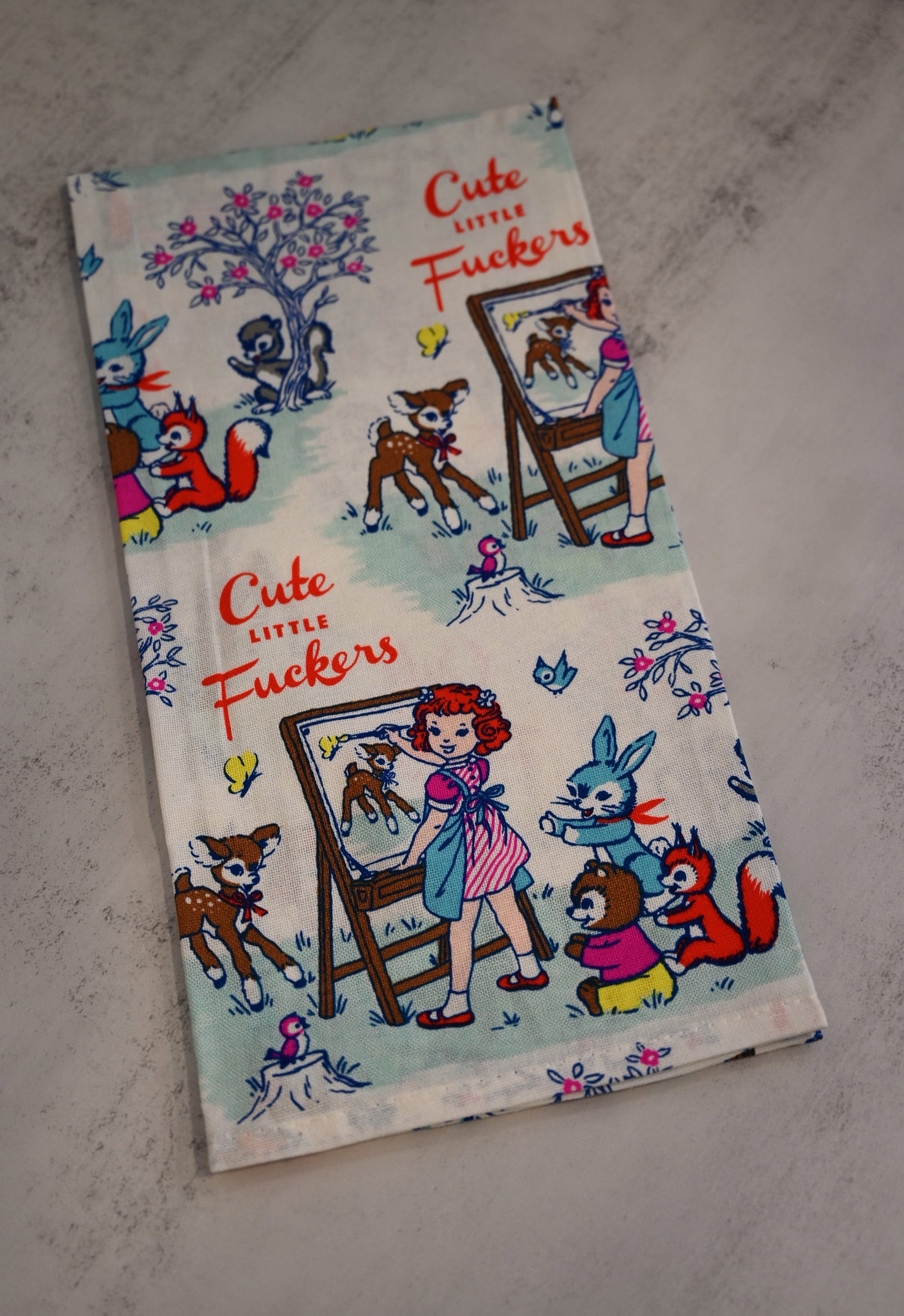 Cute Little F*ckers Tea Towel