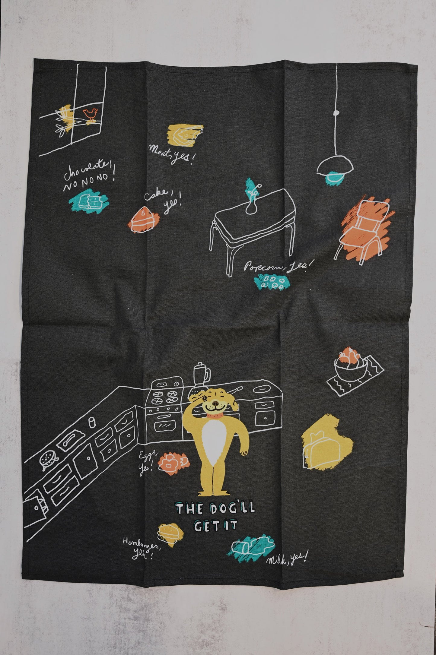 The Dog Will Get It Tea Towel