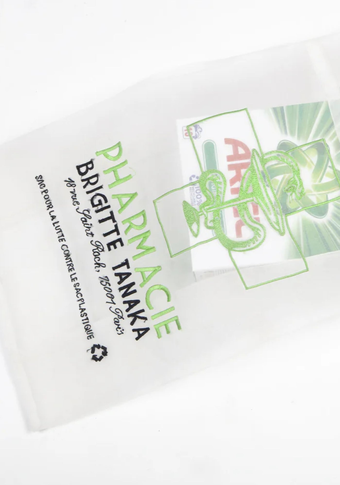 Sac fourre-tout en organza brodé pour pharmacie