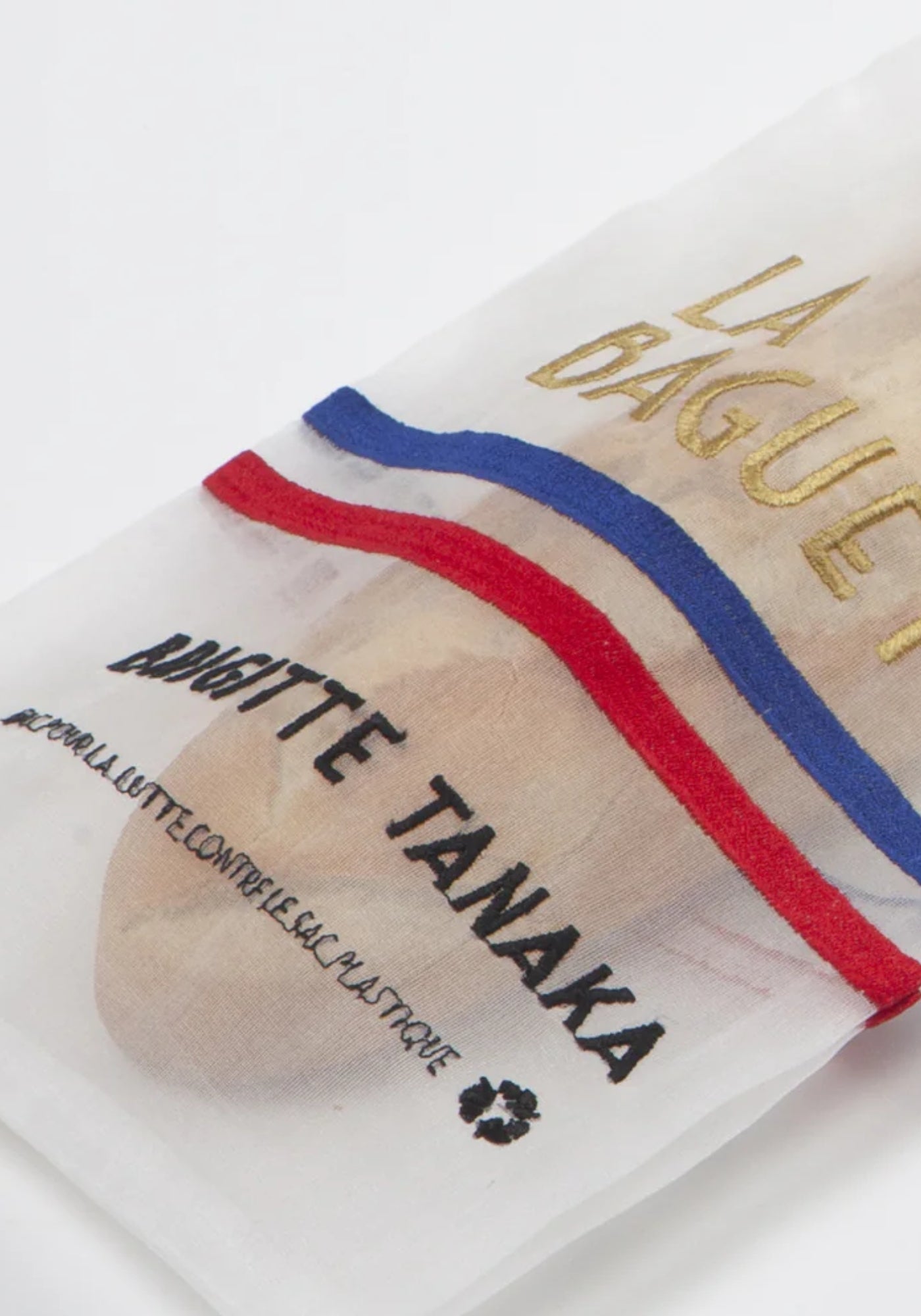 Tragetasche aus Organza mit Baguette-Stickerei