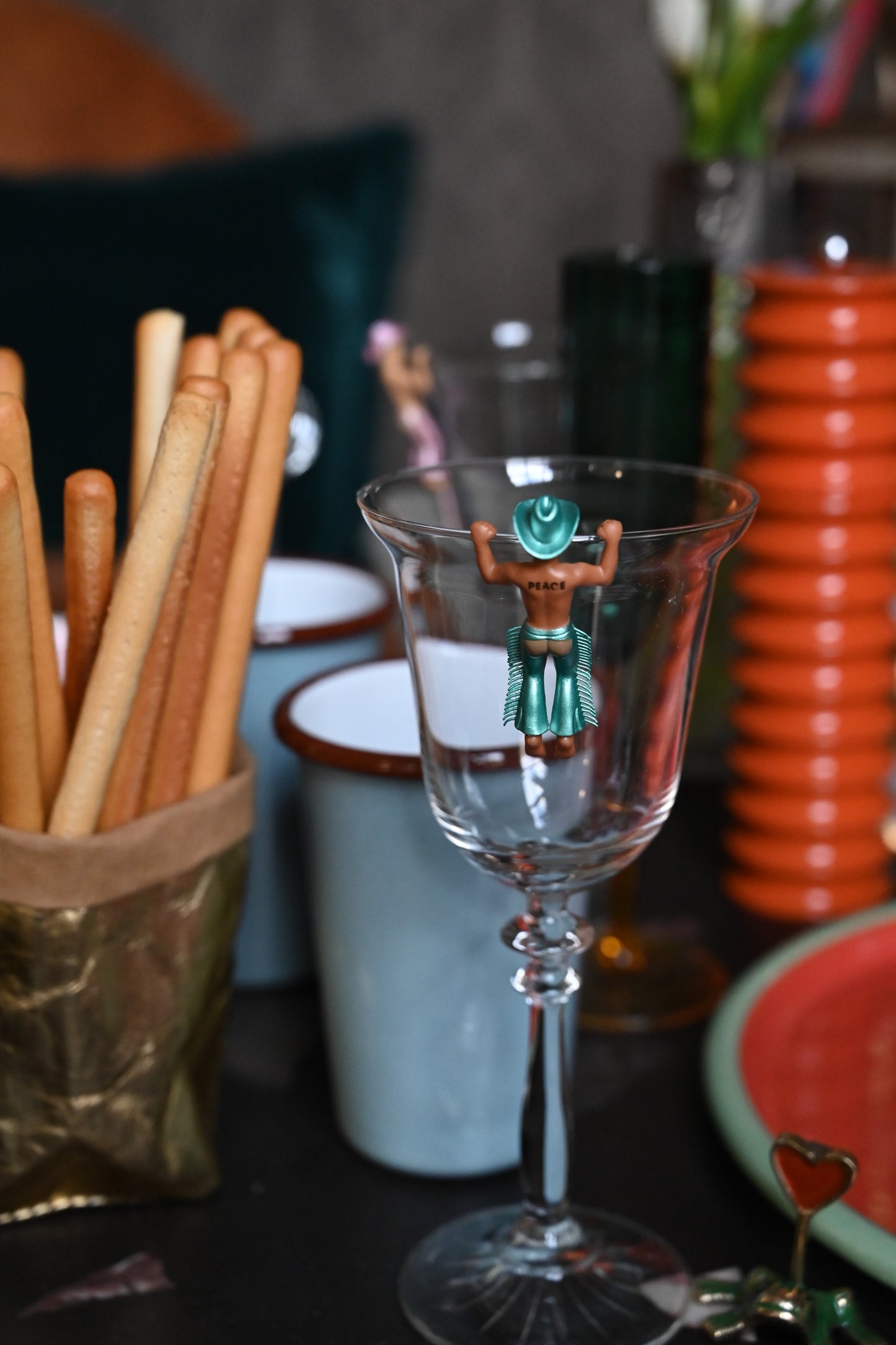 Set of Four Disco Cowboy Drink Markers