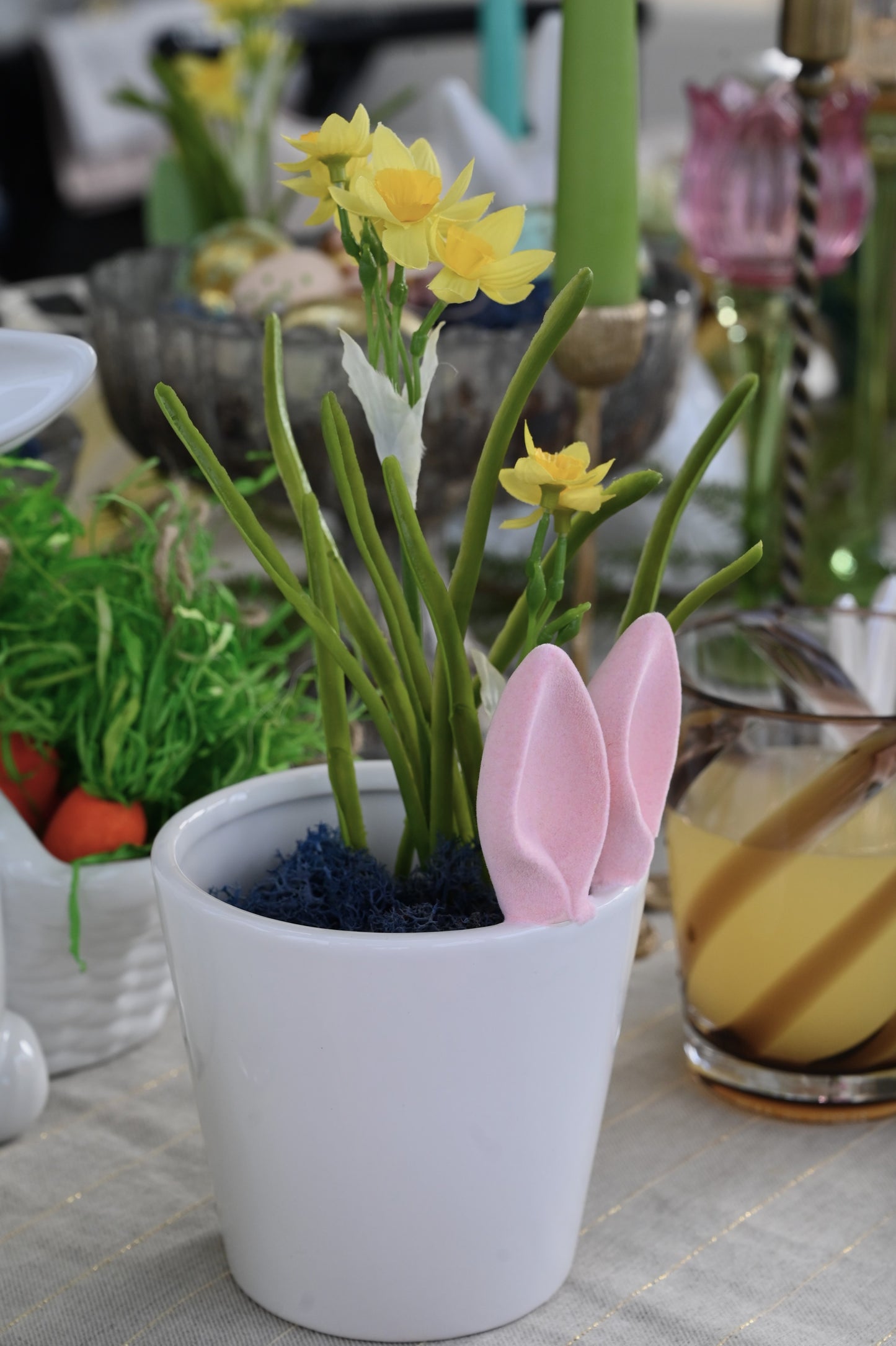 Pink Bunny Ears Ceramic Plant Pot