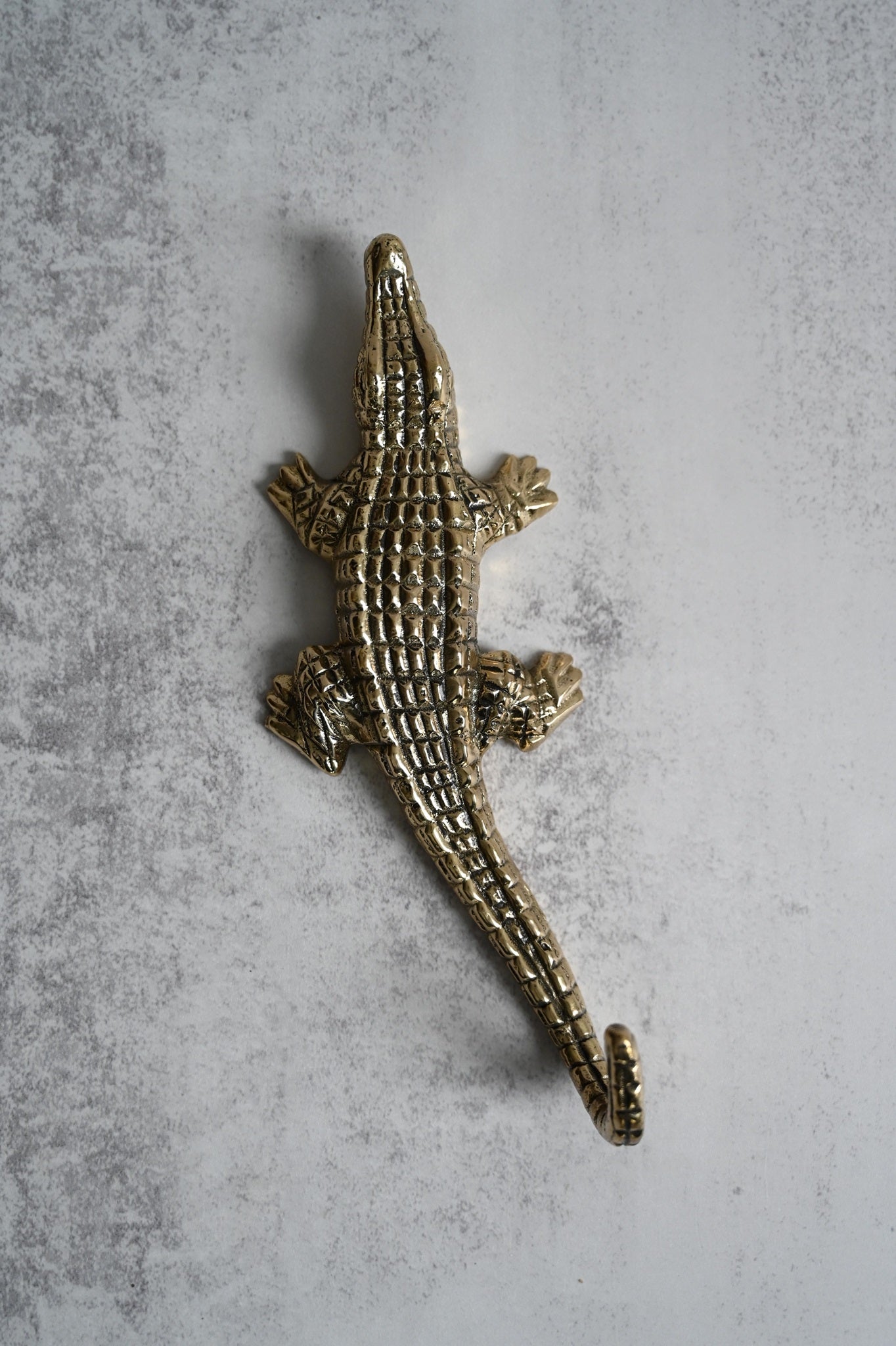 Mini Brass Crocodile Hook