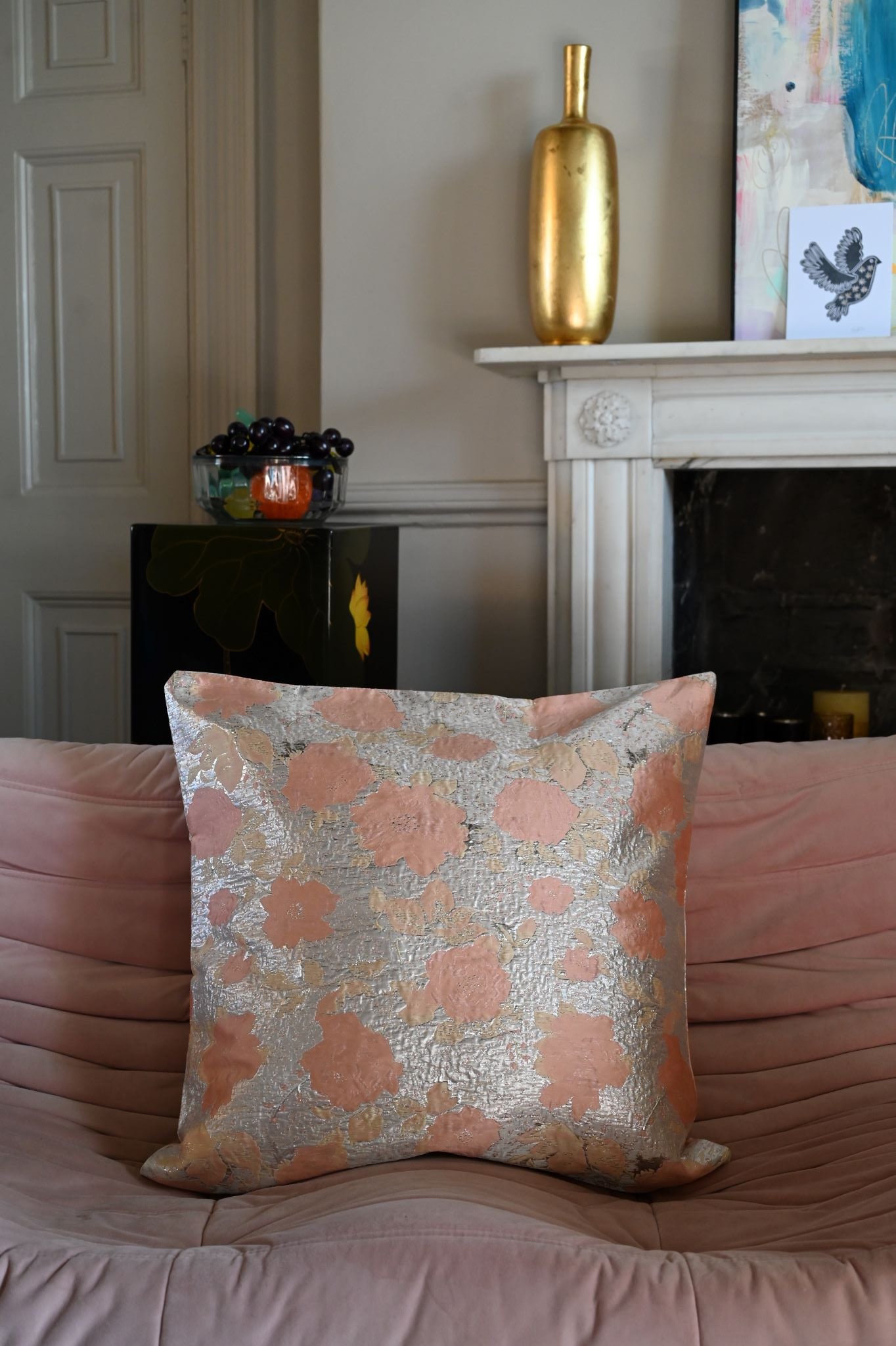 Blush Camelia Floral Cushion Collection