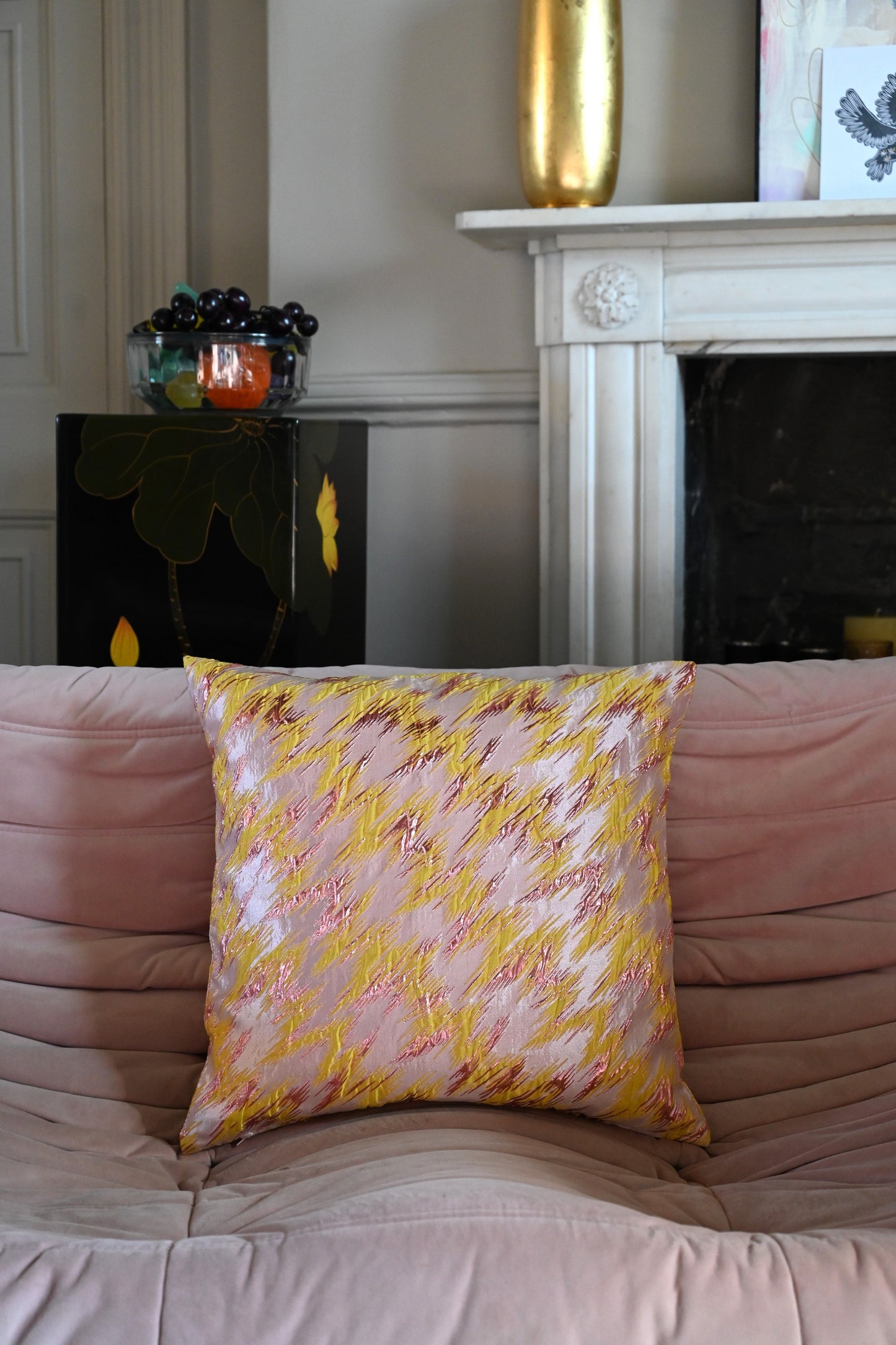Pink and Yellow Lightning Cushion Collection