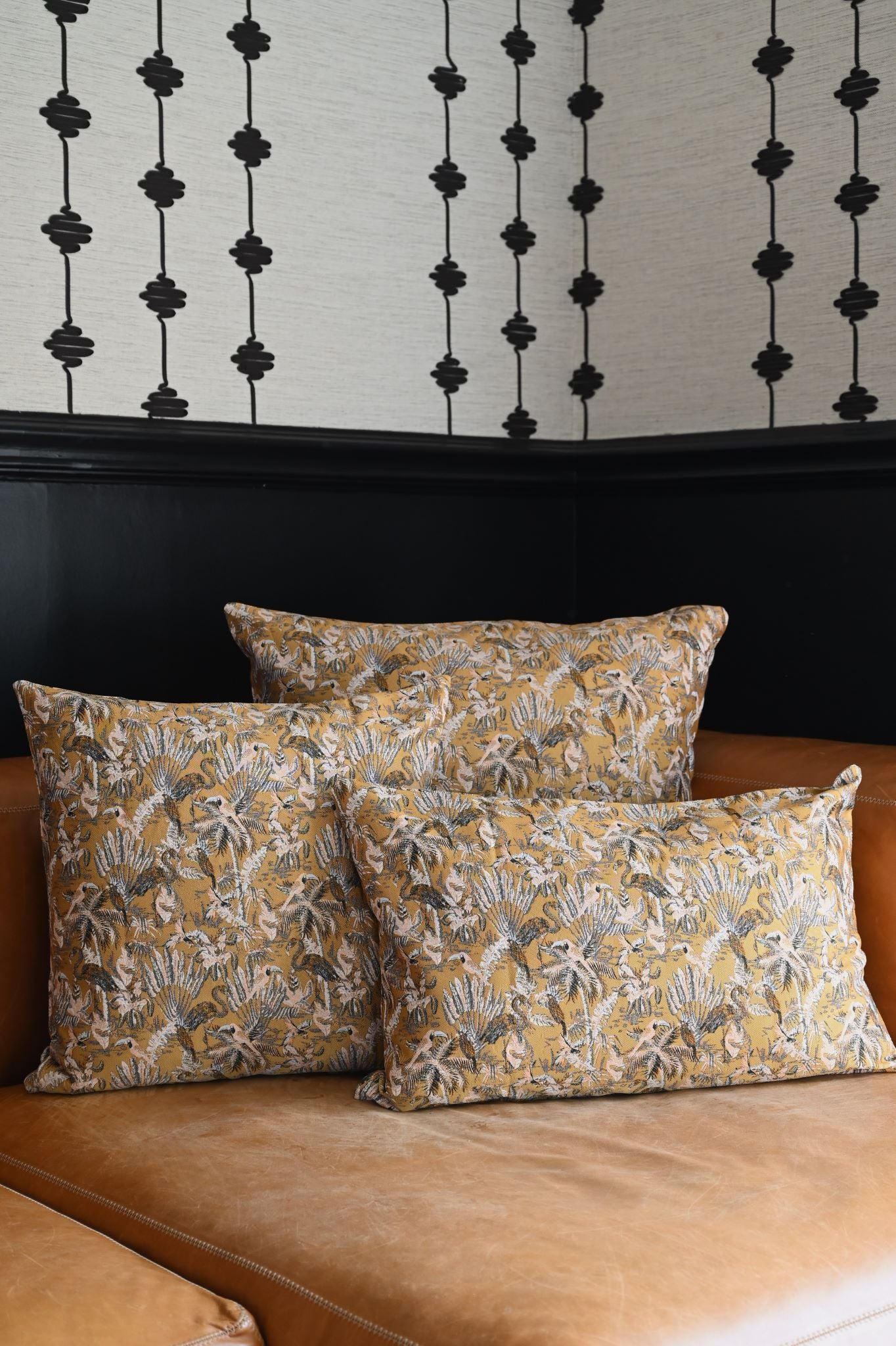 Ochre Flamingo Bird Cushion Collection