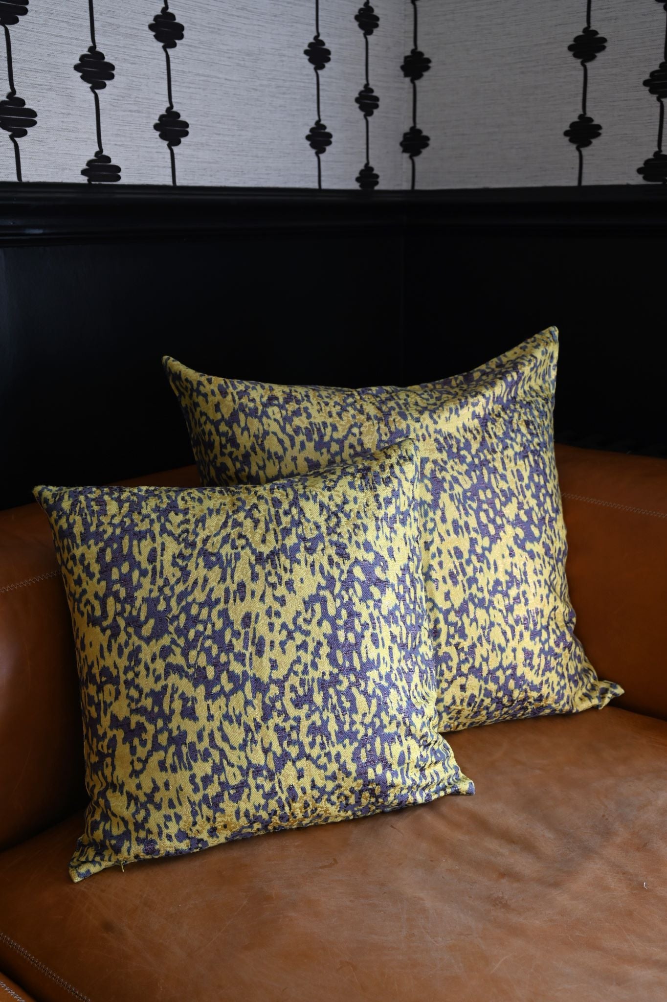 Yellow Painted Glitch Cushion Collection