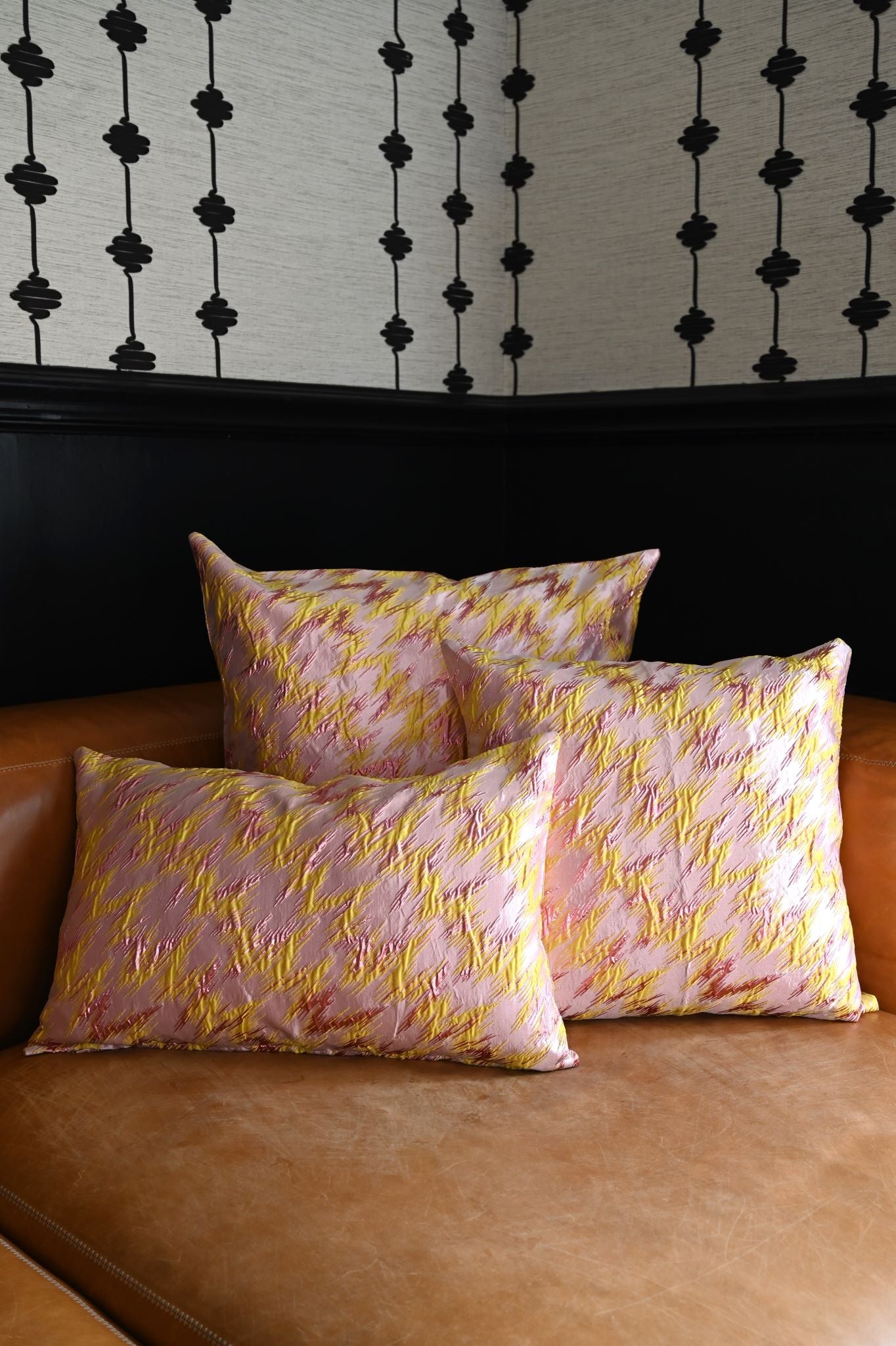 Pink and Yellow Lightning Cushion Collection