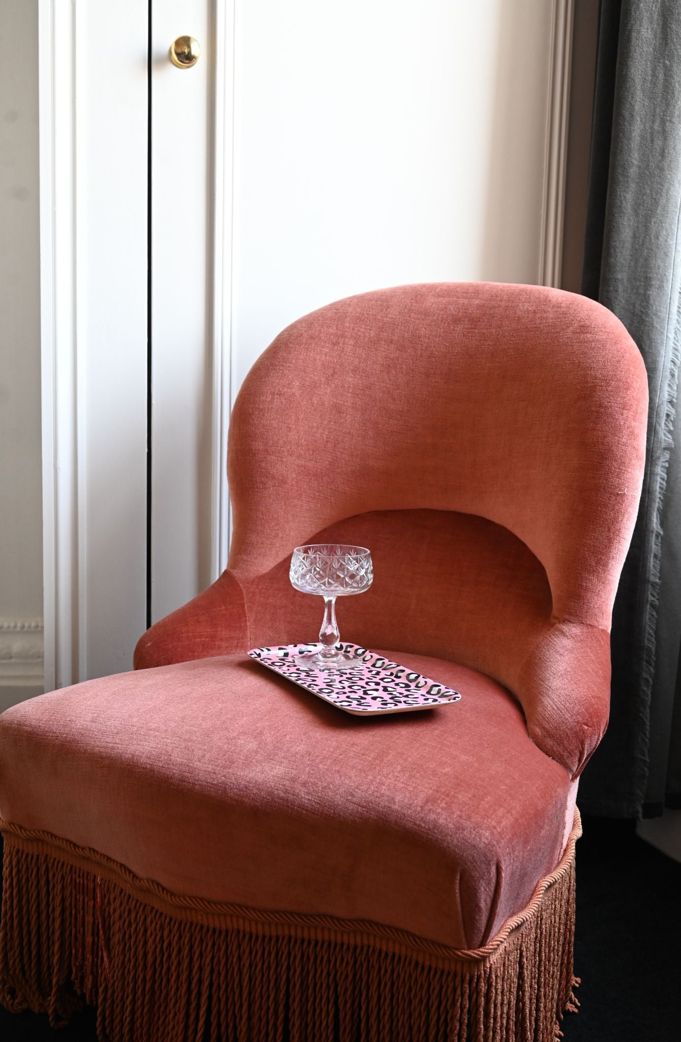 Pink Leopard Print Tray