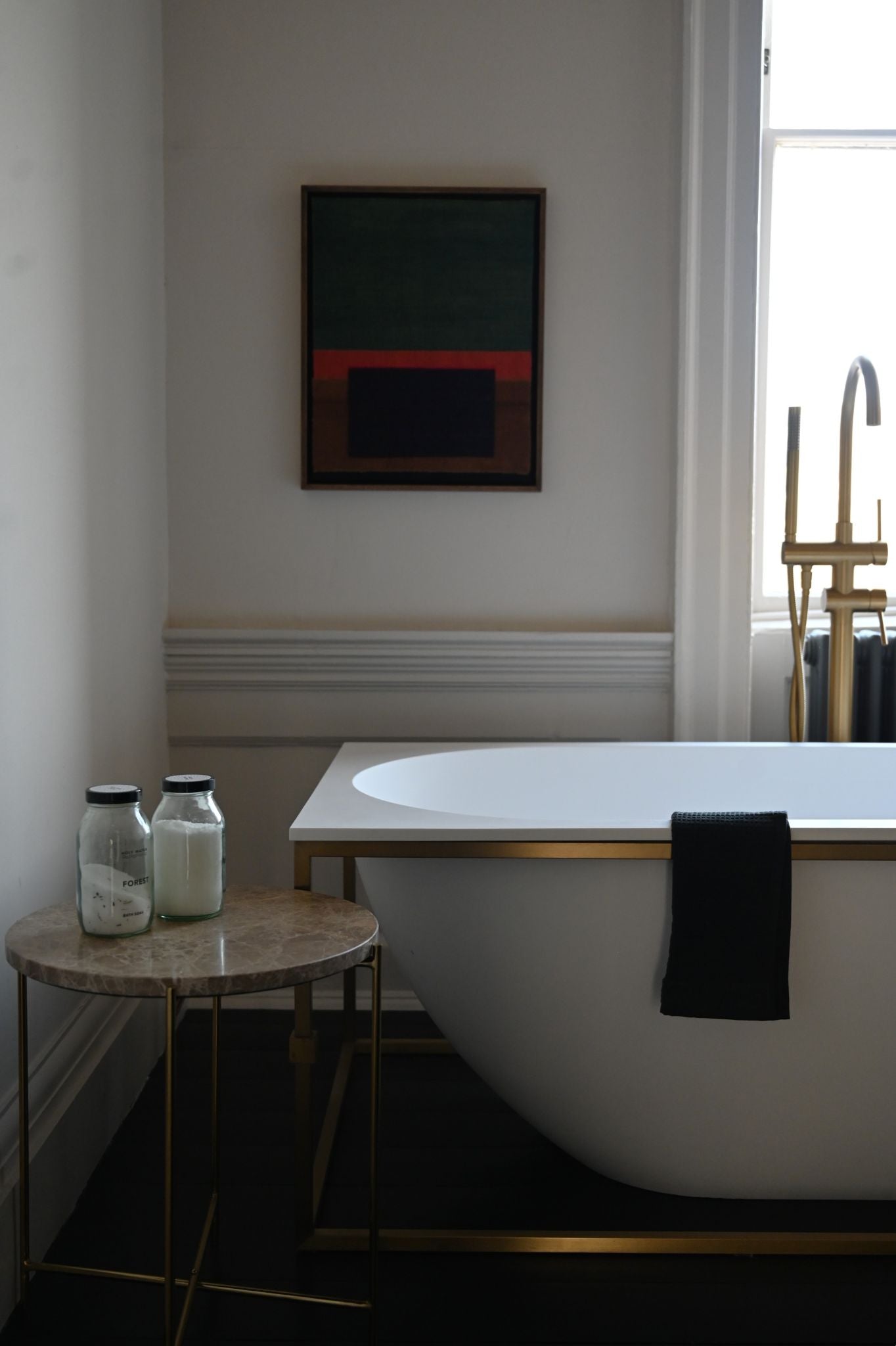 Black Recycled Cotton Double-sided Guest Towel