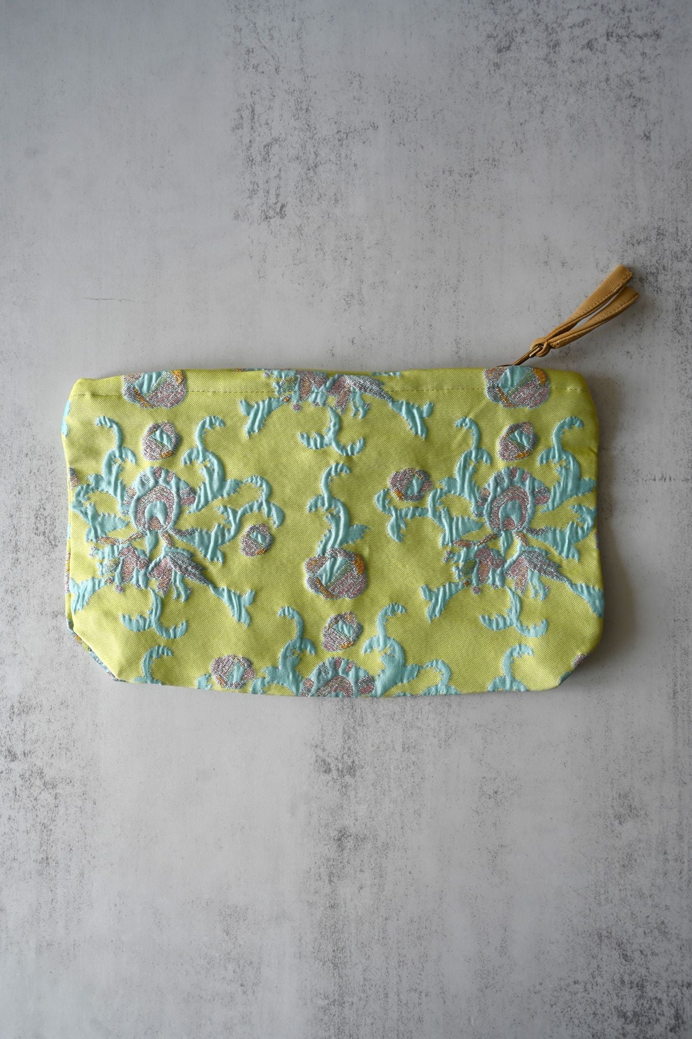 Large Yellow Filligree Pouch