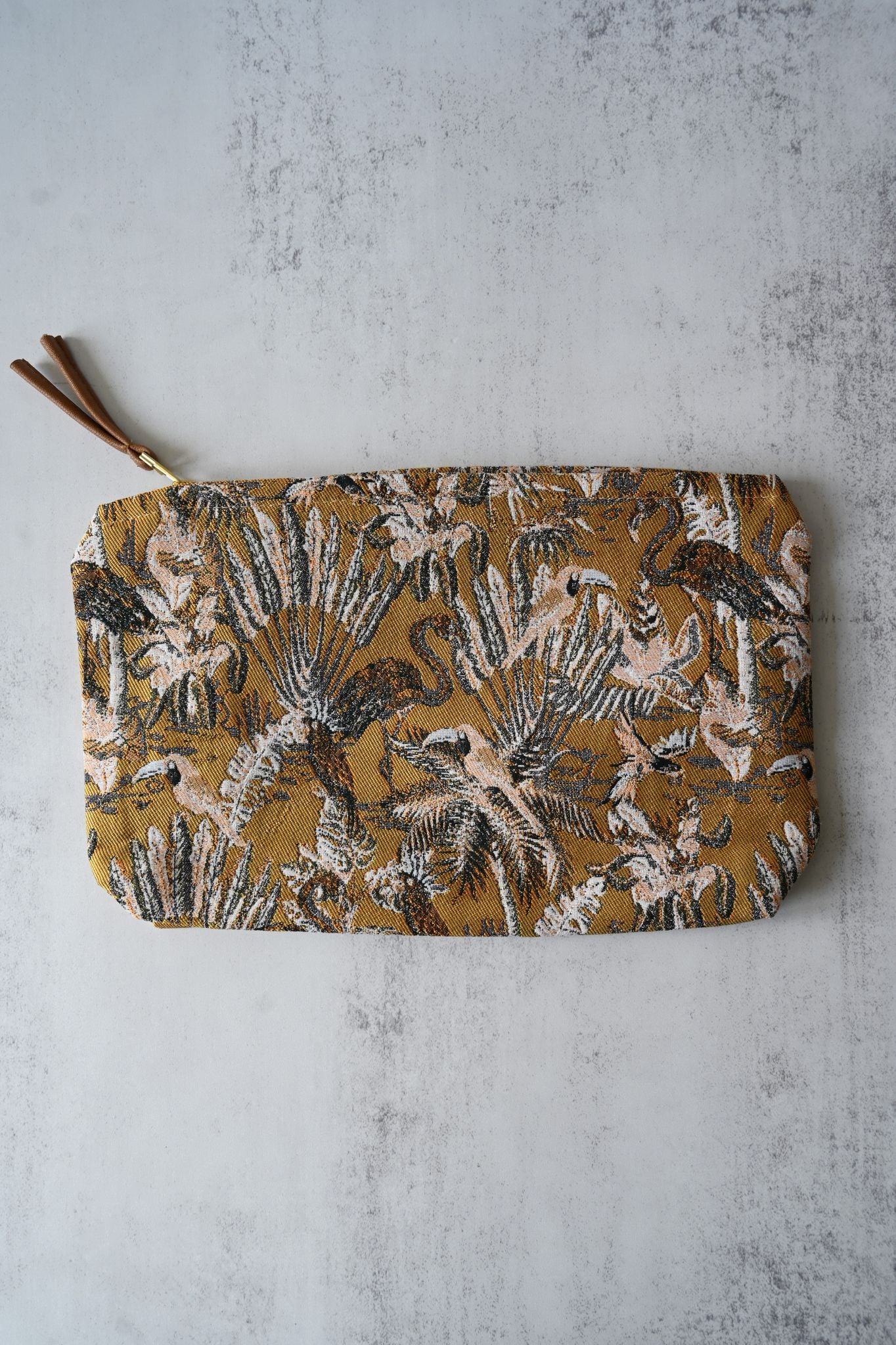 Ochre Flamingo Pouches