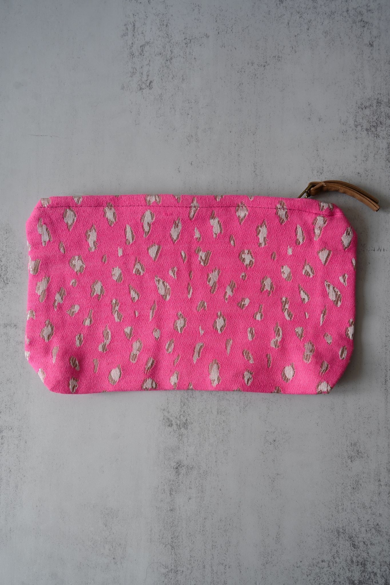 Large Fuschia Glitch Pouch
