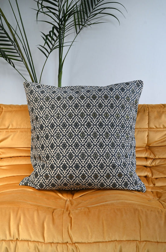 Smoke Grey and Gold Diamond Cushion Collection