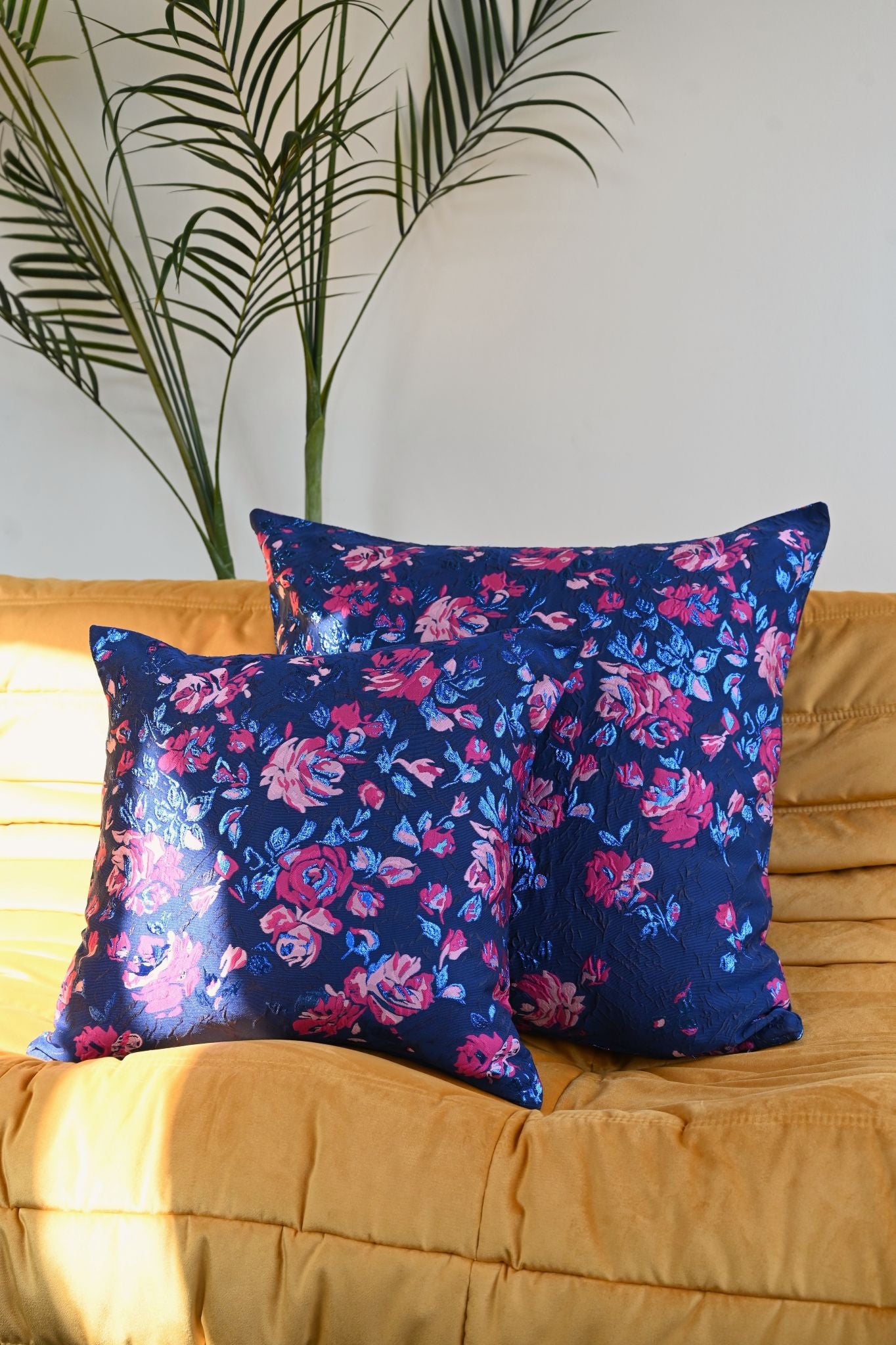 Navy and Pink Rose Floral Cushion Collection – Always Sunday Store
