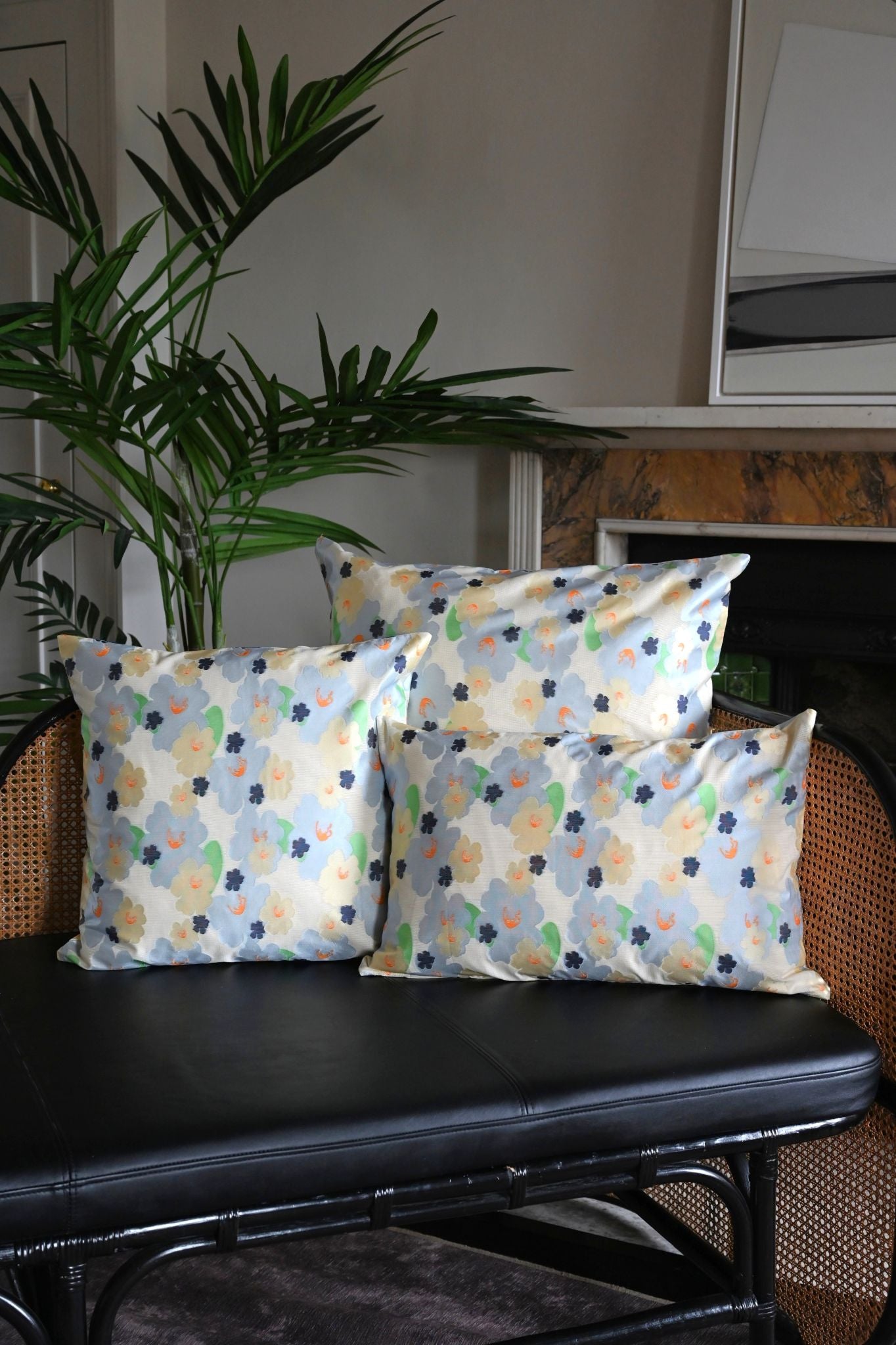 Blue Pastel Mekko Floral Cushion Collection