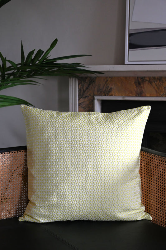 Lemon Yellow Ditsy Geometric Cushion Collection