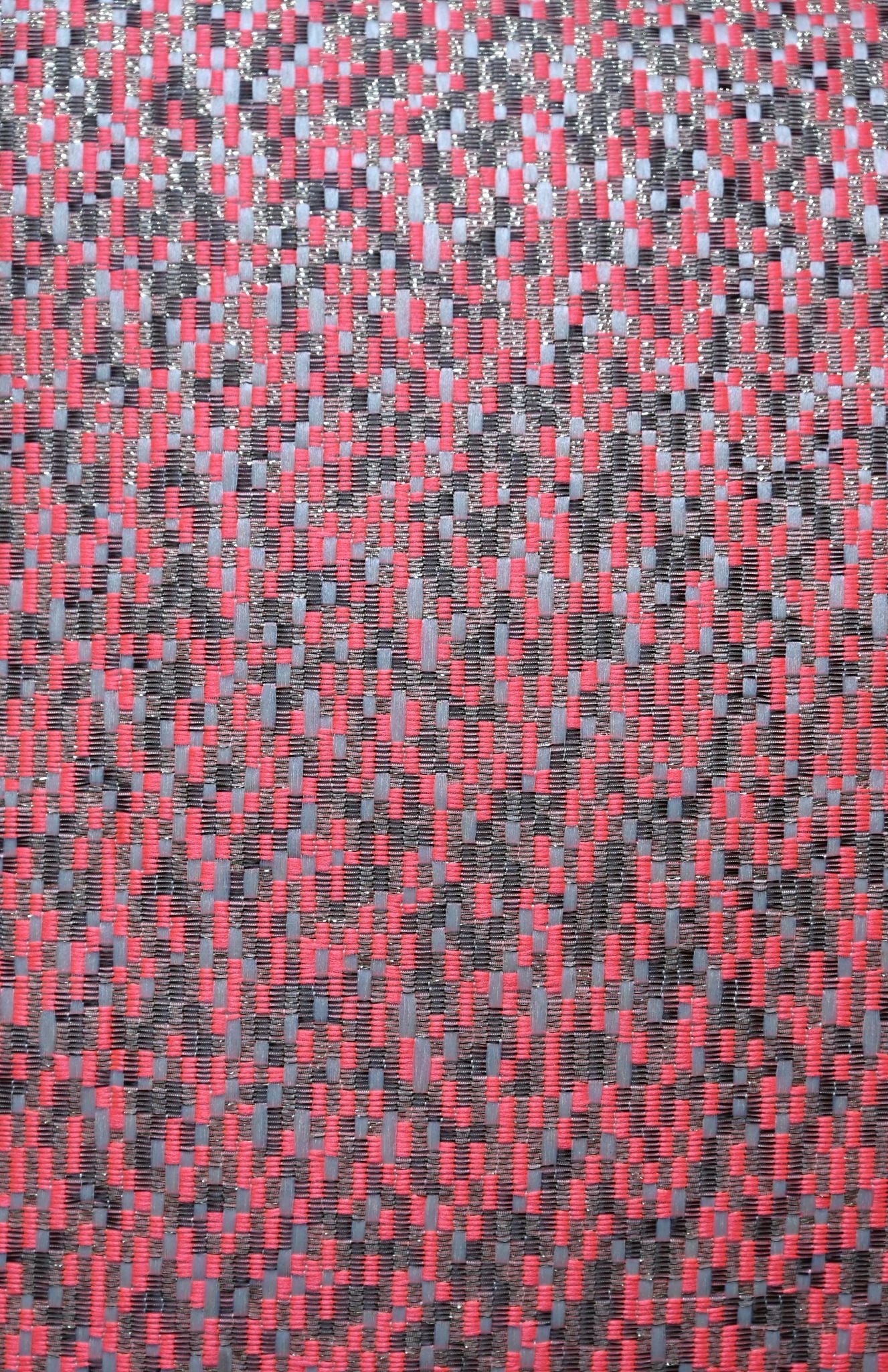 Coral Ditsy Blocks Cushion Collection