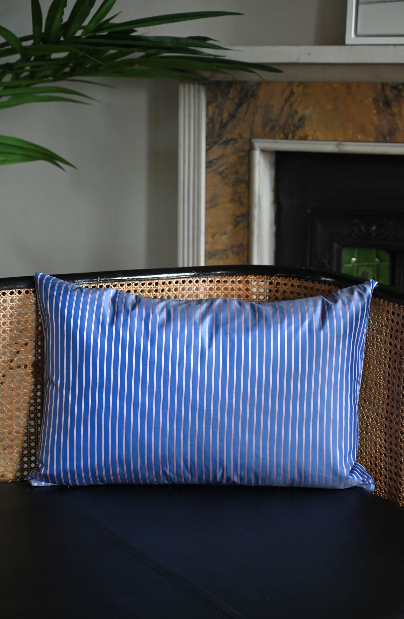 Blue and Pink Pinstripe Cushion Collection