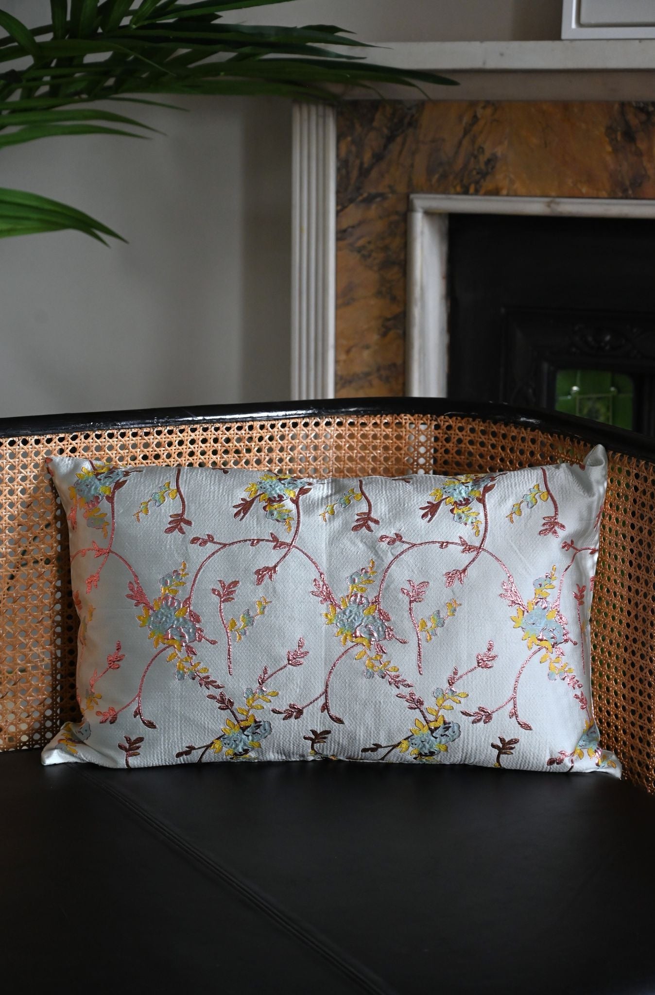 Dusty Blue and Pink Wildflower Cushion Collection