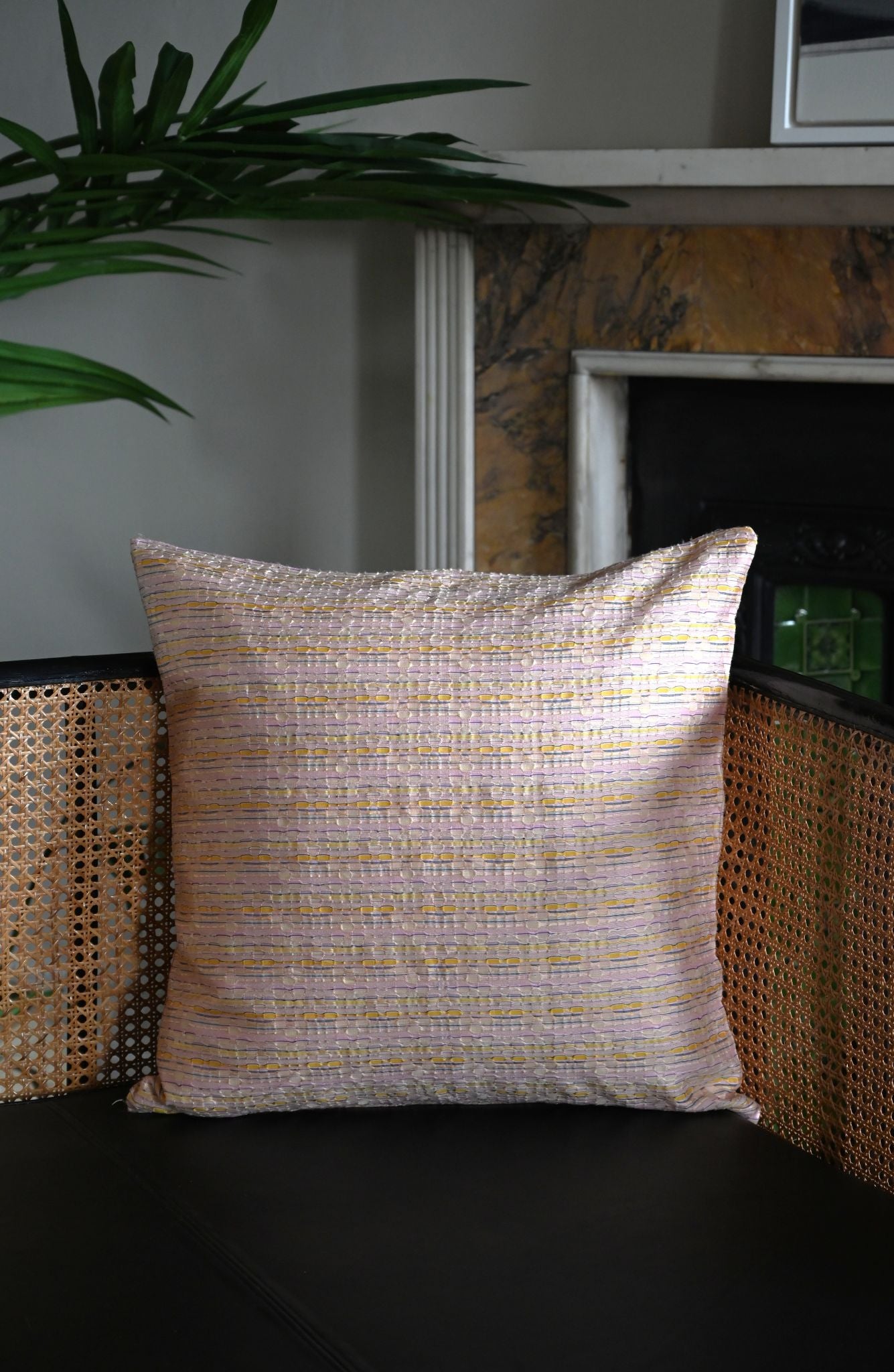 Blush Pink Seersucker Cushion Collection