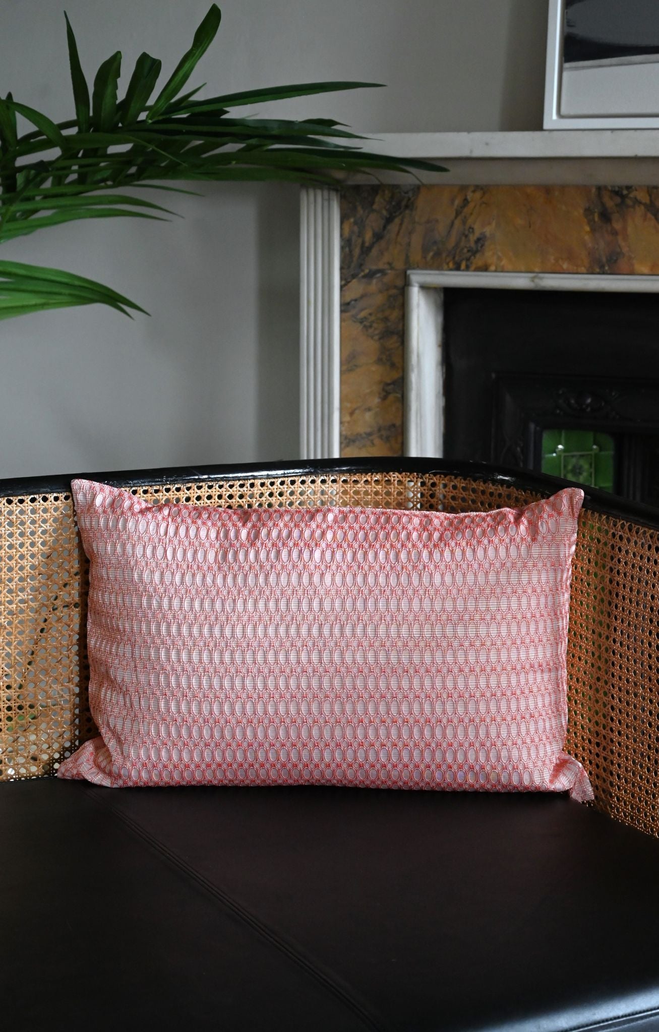 Pink Ditsy Oval Cushion Collection