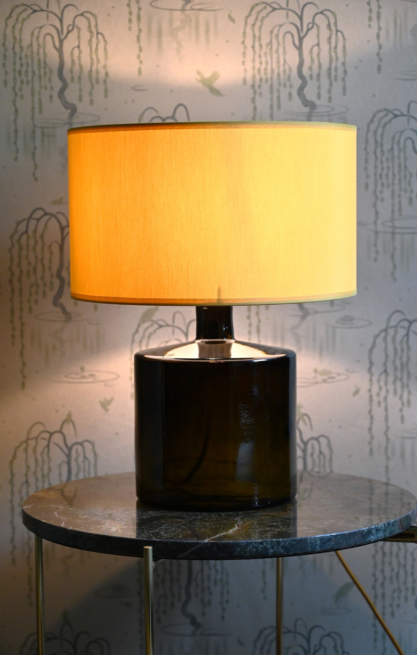 Yellow Cotton Drum Lamp Shade