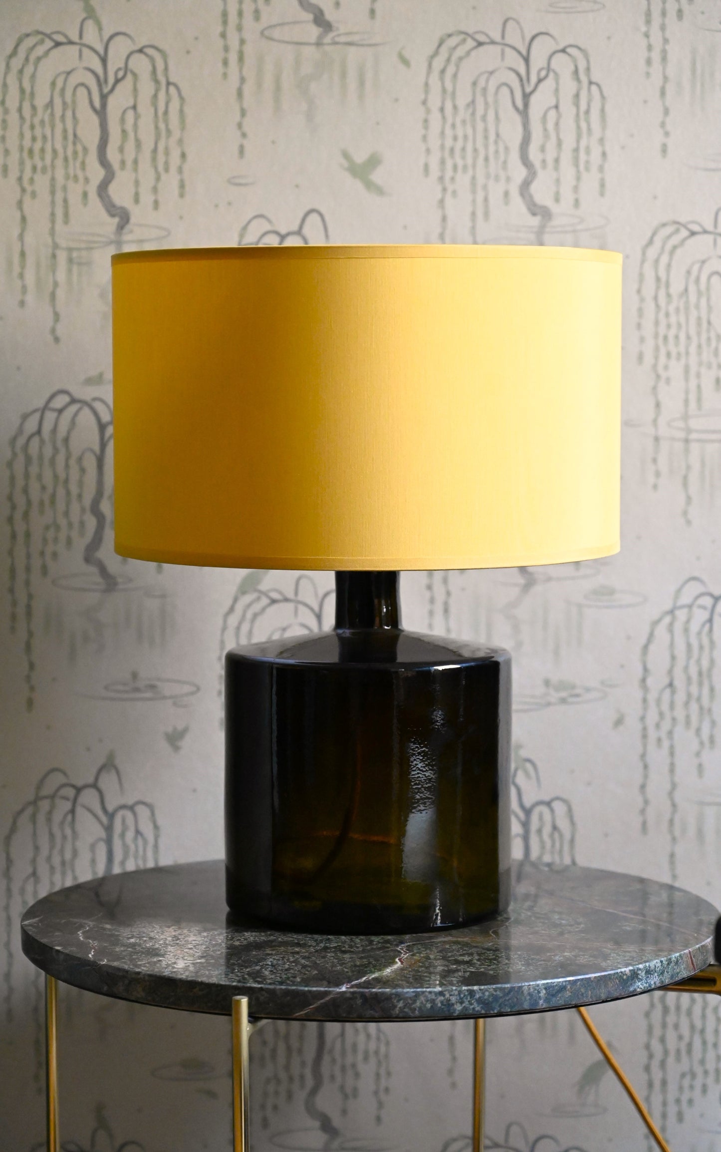 Yellow Cotton Drum Lamp Shade